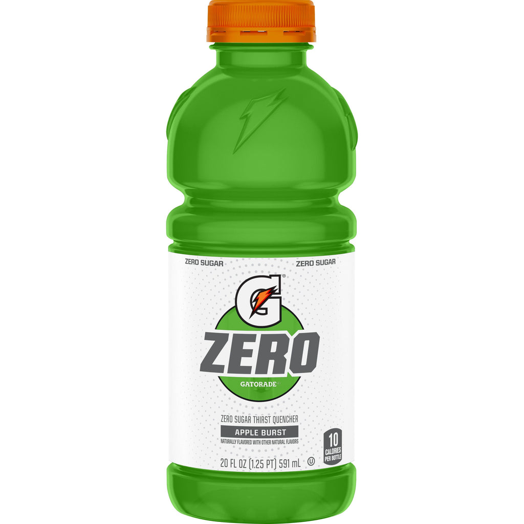 Gatorade Zero Sugar Thirst Quencher Glacier Cherry Sports Drinks, 20 fl oz, 8 Count Bottles