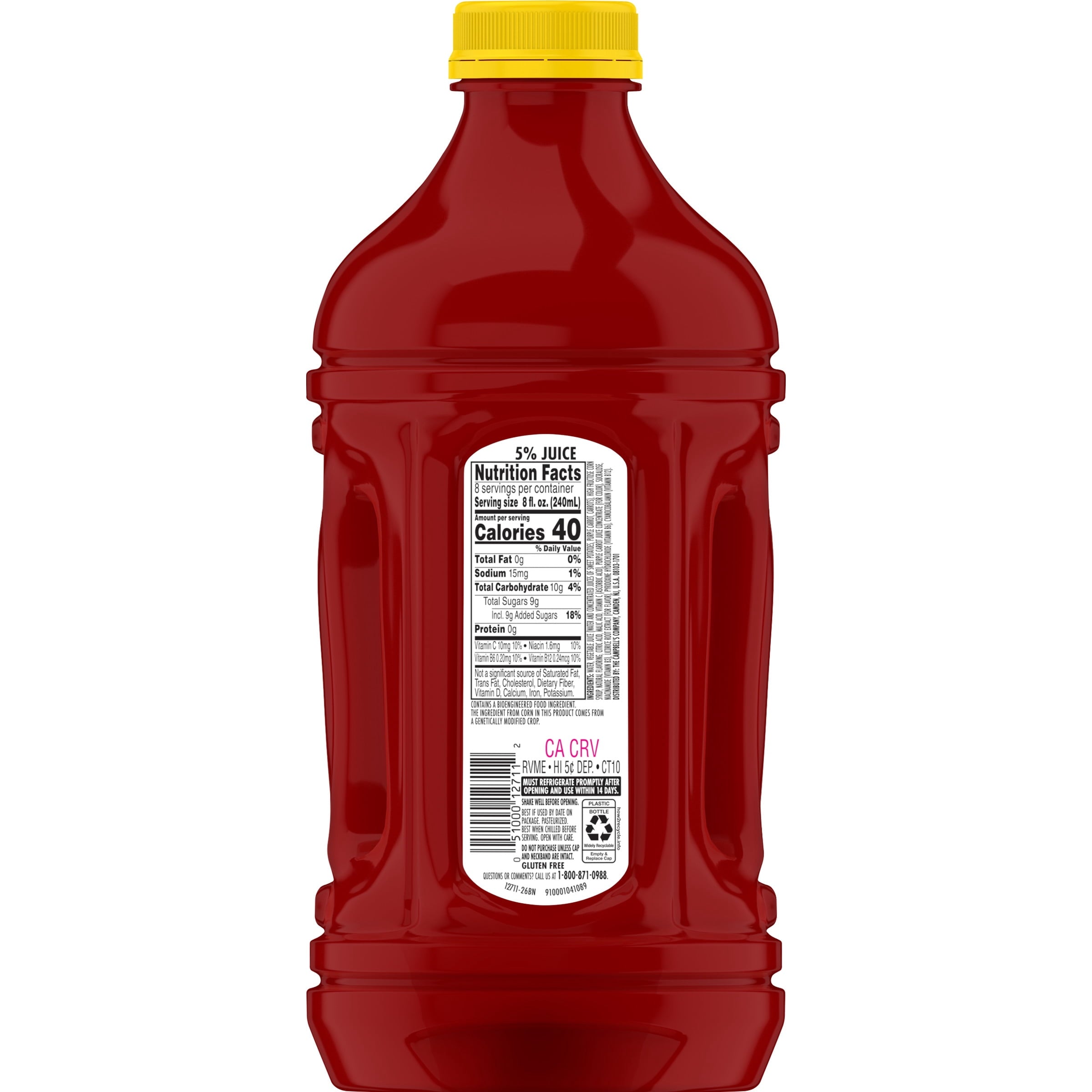 V8 Splash Berry Blend Flavored Beverage, 64 fl oz Bottle