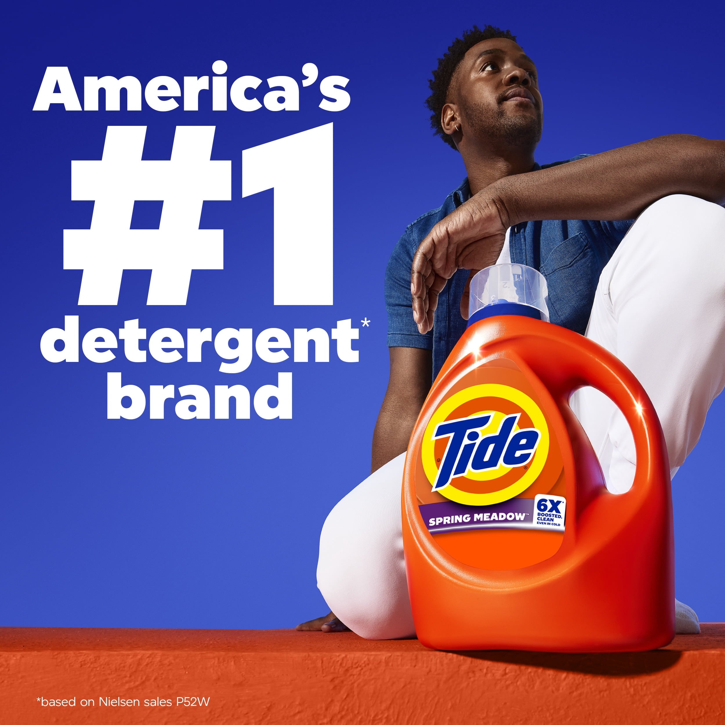 Tide Laundry Detergent Liquid with 6X Boosted Cleaning Power, Original Scent, 125 fl oz, 100 Loads