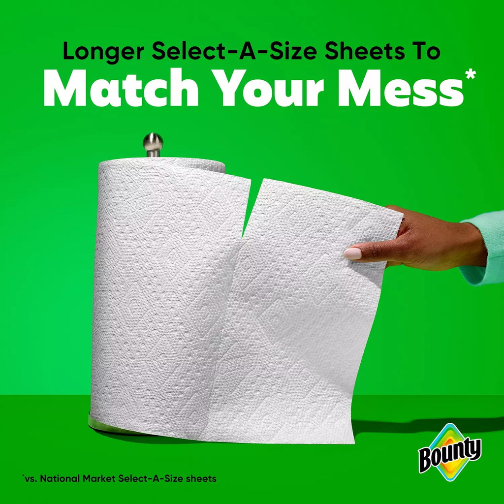 Bounty Prints Select-A-Size 2-Ply Paper Towels, 12 Rolls, 128 Sheets/Roll