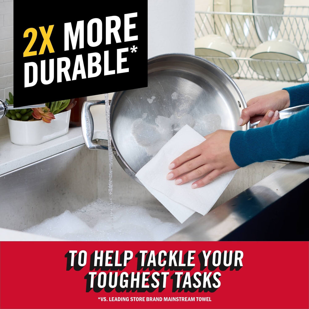 Brawny Tear-a-Square Paper Towels, 8 Double Rolls