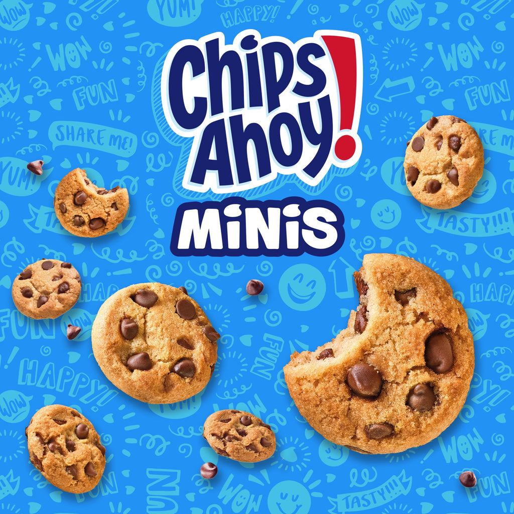 CHIPS AHOY! Minis Original Fudgy Chocolate Chip Cookies, 10 Snack Packs
