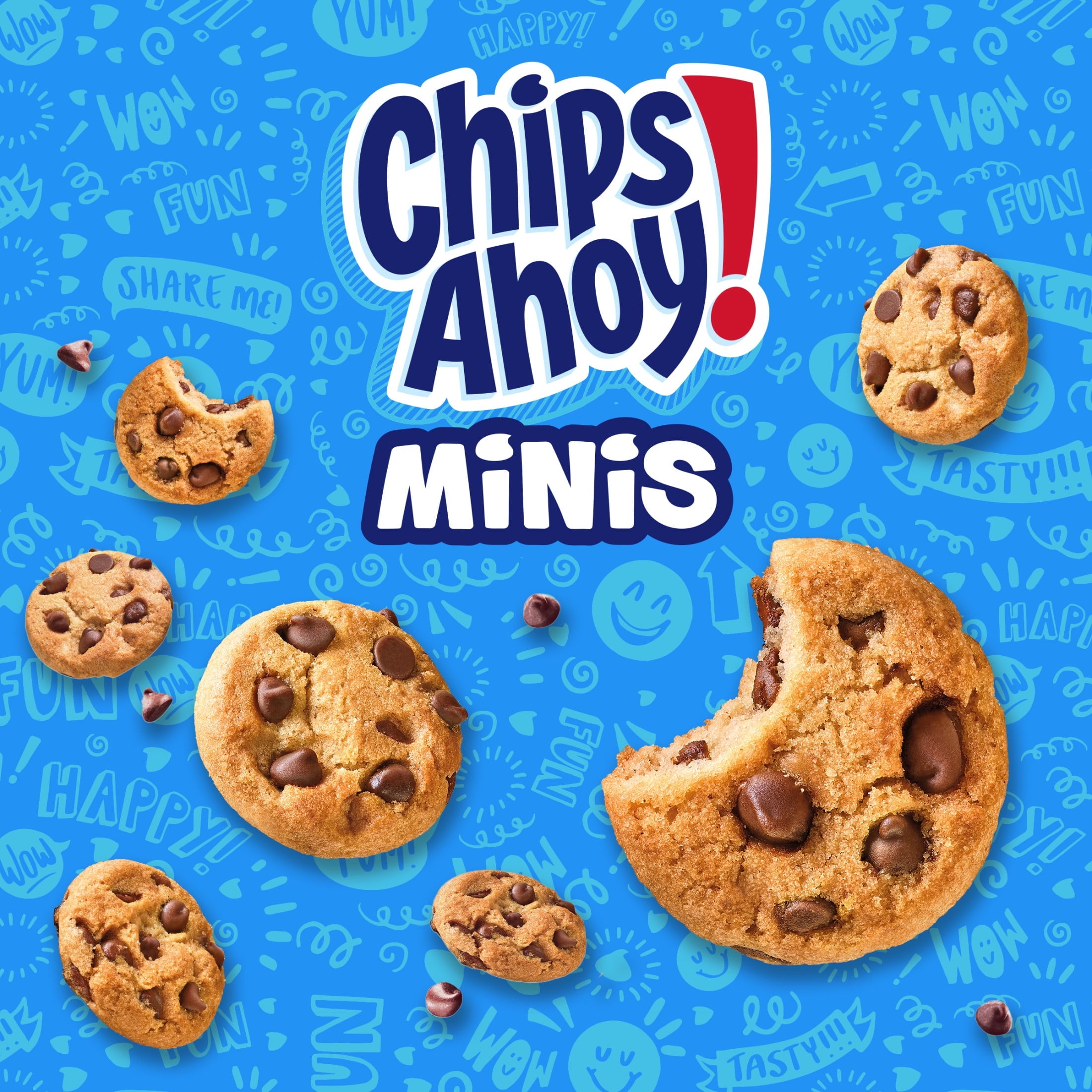 CHIPS AHOY! Minis Original Fudgy Chocolate Chip Cookies, 10 Snack Packs