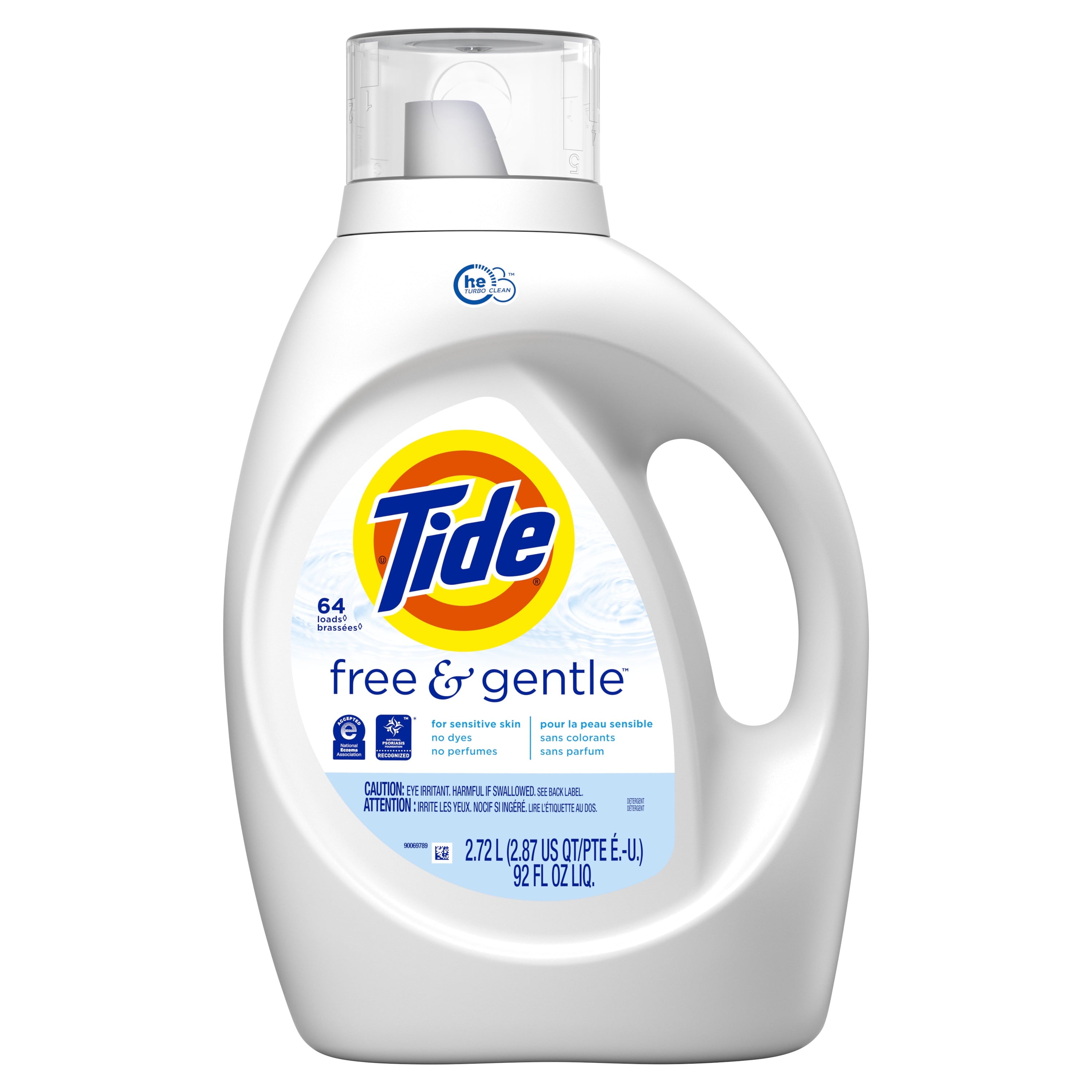 Tide Free & Gentle Liquid Laundry Detergent, 107 loads 154 fl oz