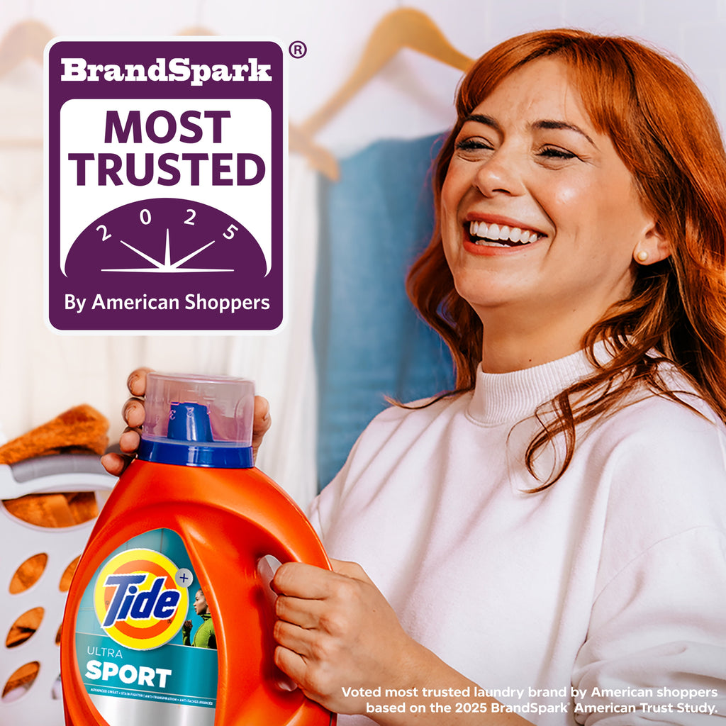 Tide Ultra Sport Liquid Laundry Detergent, Advanced Sweat and Stain Fighter, 55 fl oz, 39 Loads