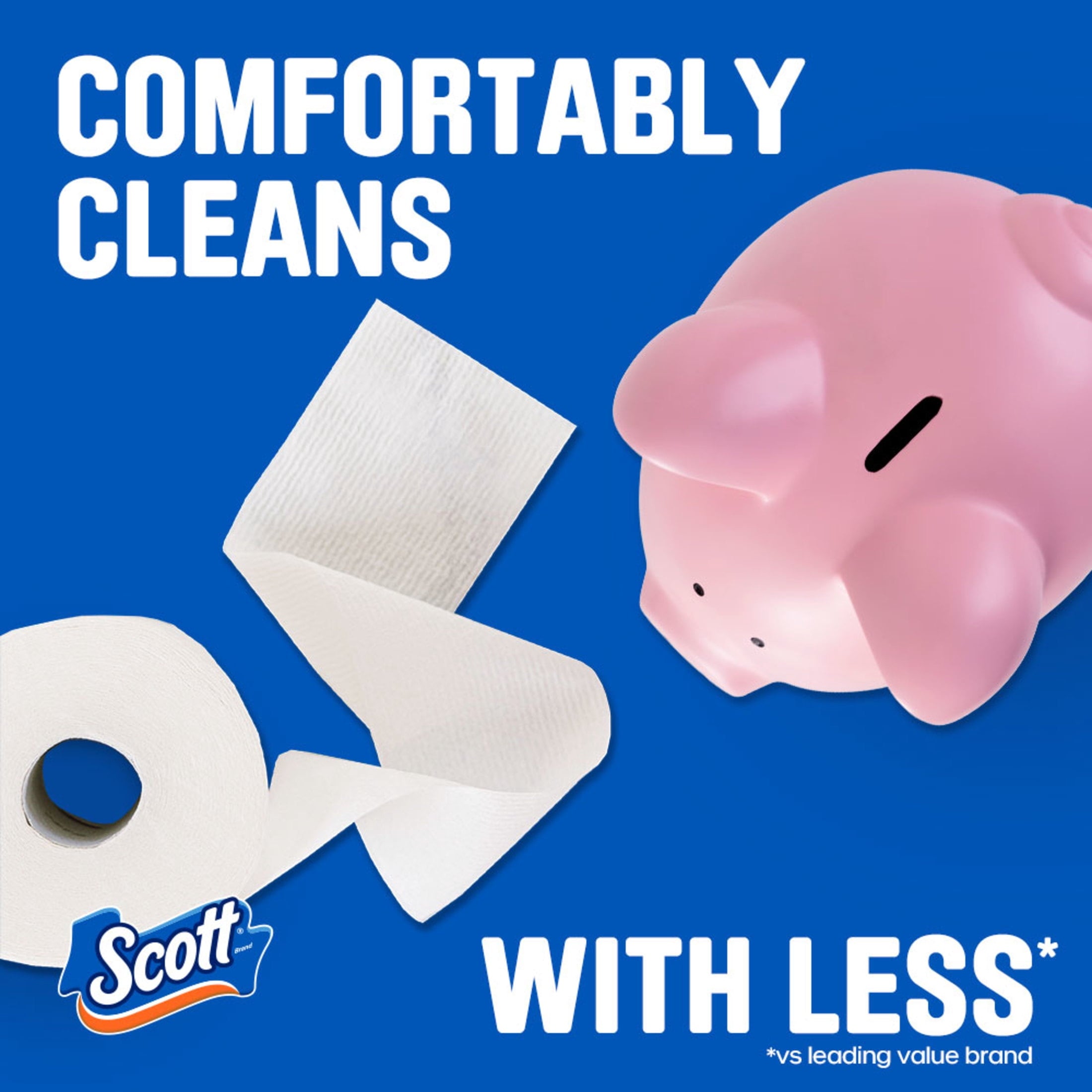 (4 pack) Scott ComfortPlus Toilet Paper, 12 Mega Rolls