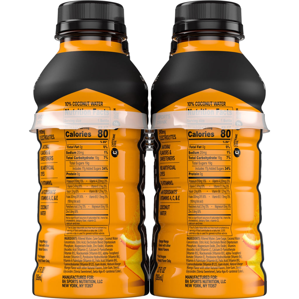 BODYARMOR Strawberry Banana Sports Drink Bottles, 12 fl oz, 8 Pack