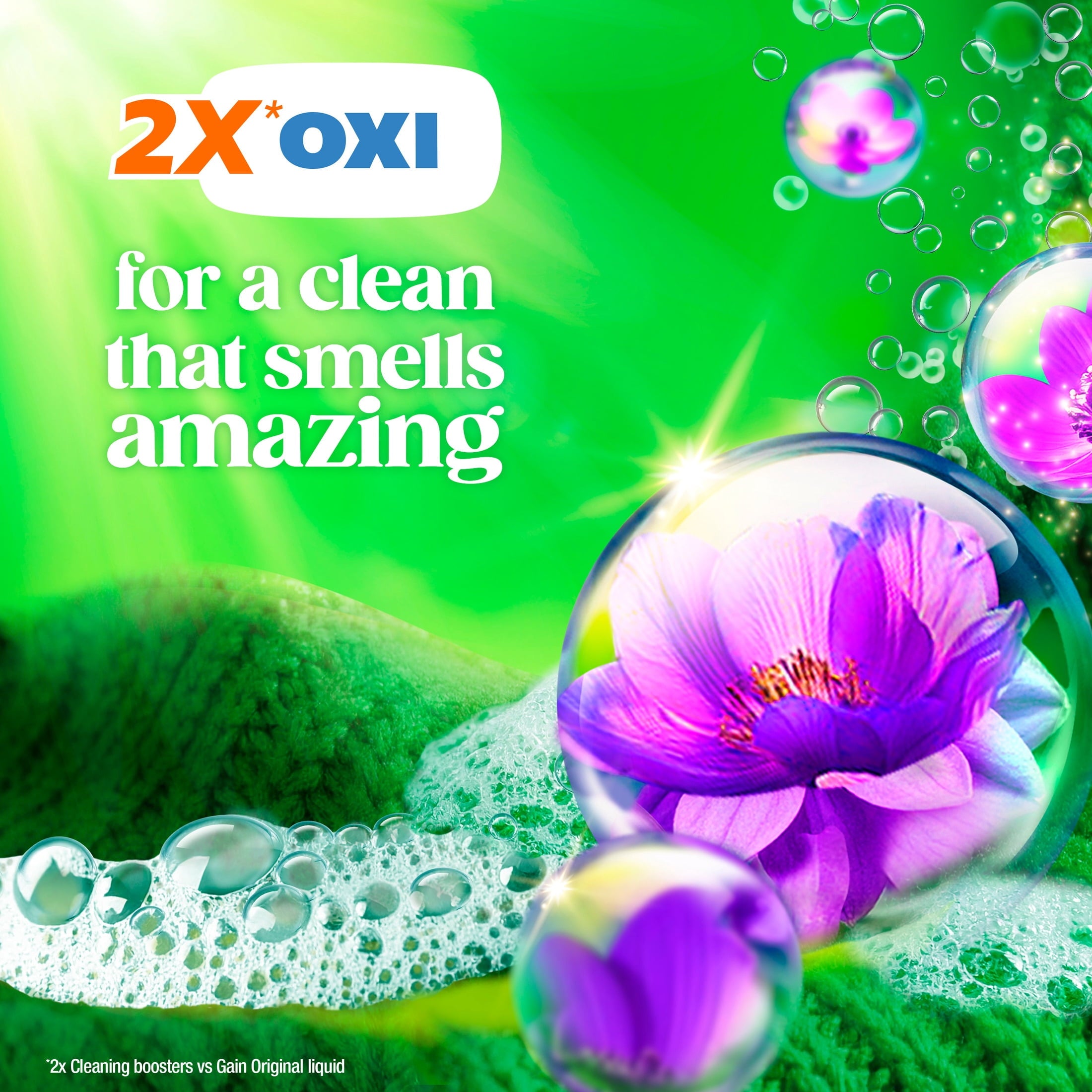 Gain Flings Laundry Detergent Soap Pacs, 4-in-1 Oxi Boost and Febreze, Moonlight Breeze Scent, 76 Count