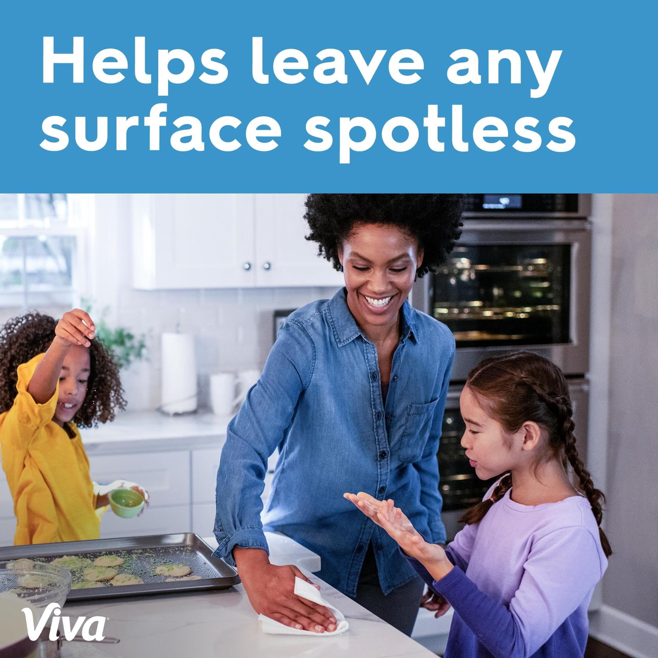 Viva Multi-Surface Cloth Paper Towels, 6 Triple Rolls, 165 Sheets per Roll