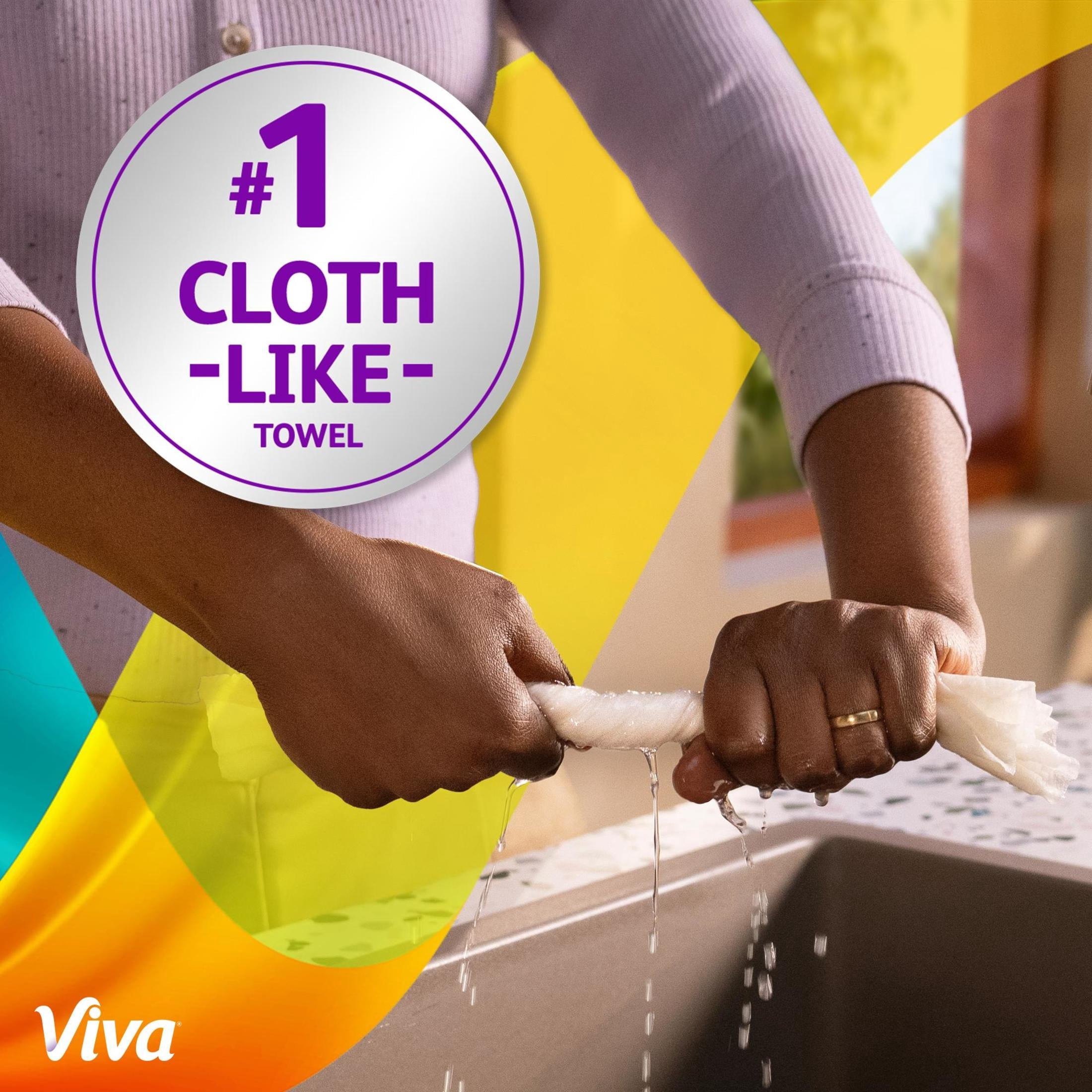 Viva Signature Cloth Paper Towels, 2 Triple Rolls, 129 Sheets per Roll