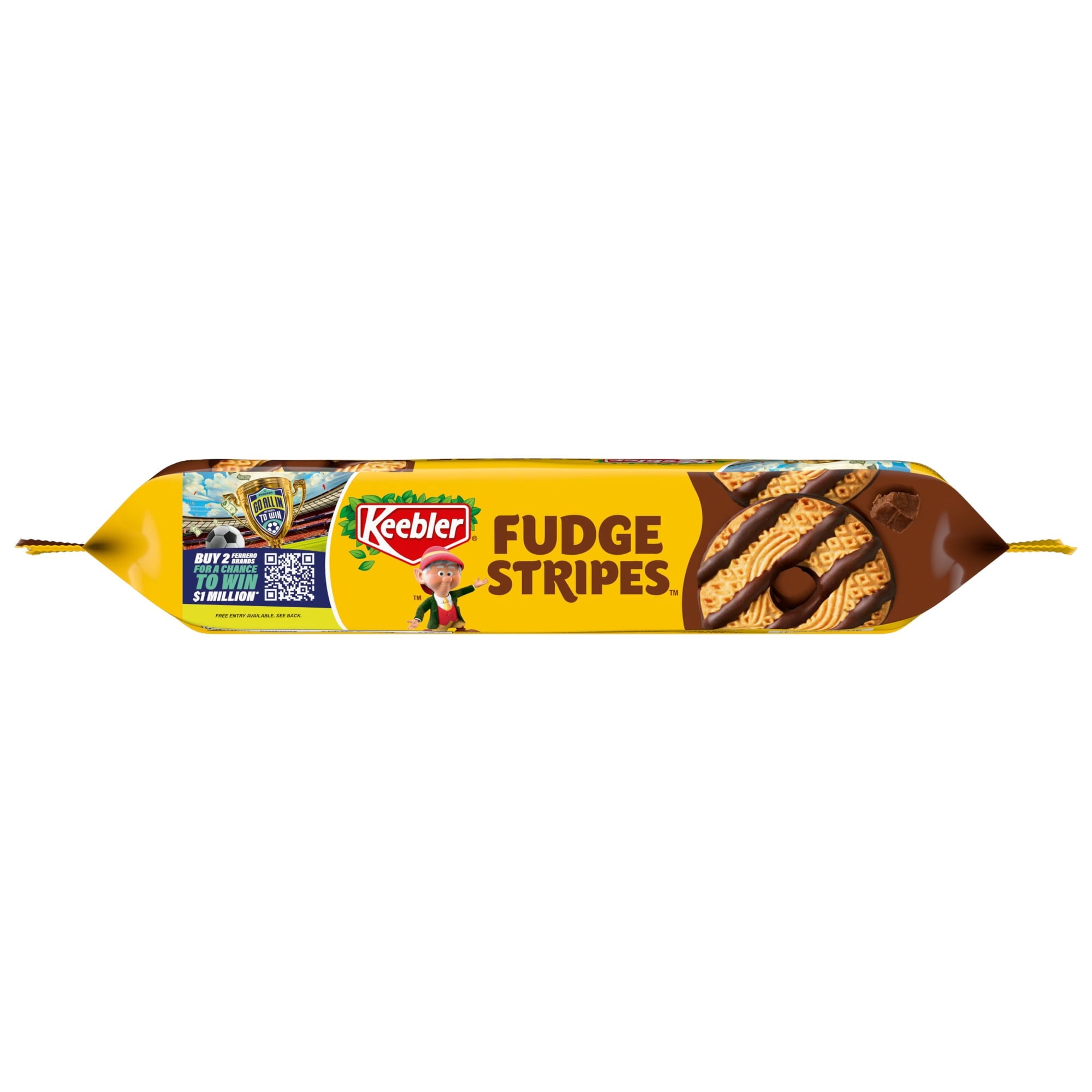 Keebler Fudge Stripes, Original Shortbread Cookies Coated in Keebler Fudge, 11.5 oz