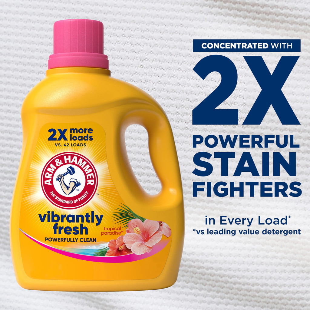 ARM & HAMMER Tropical Paradise, 89 Loads Liquid Laundry Detergent, 102.5 Fl oz