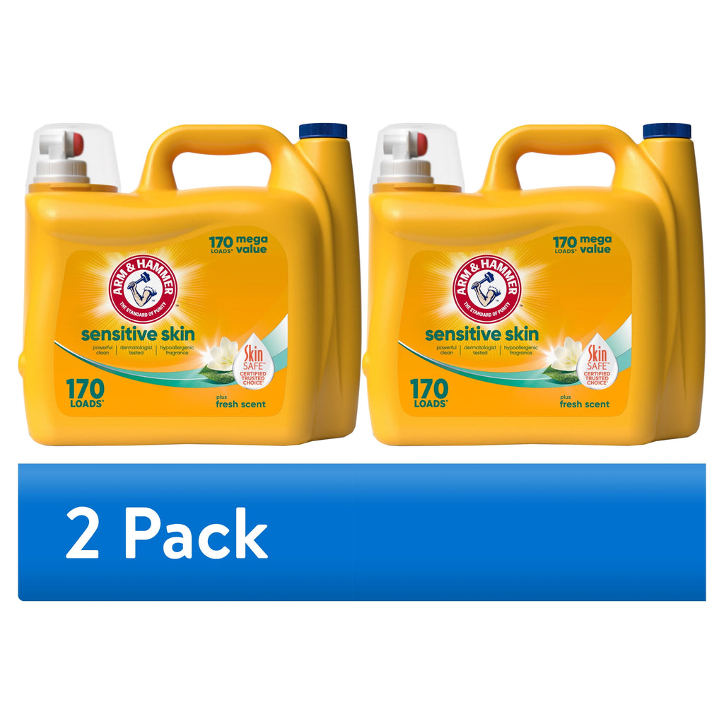 ARM & HAMMER Sensitive Skin Plus Fresh Scent, 170 Loads Liquid Laundry Detergent, 170 fl oz