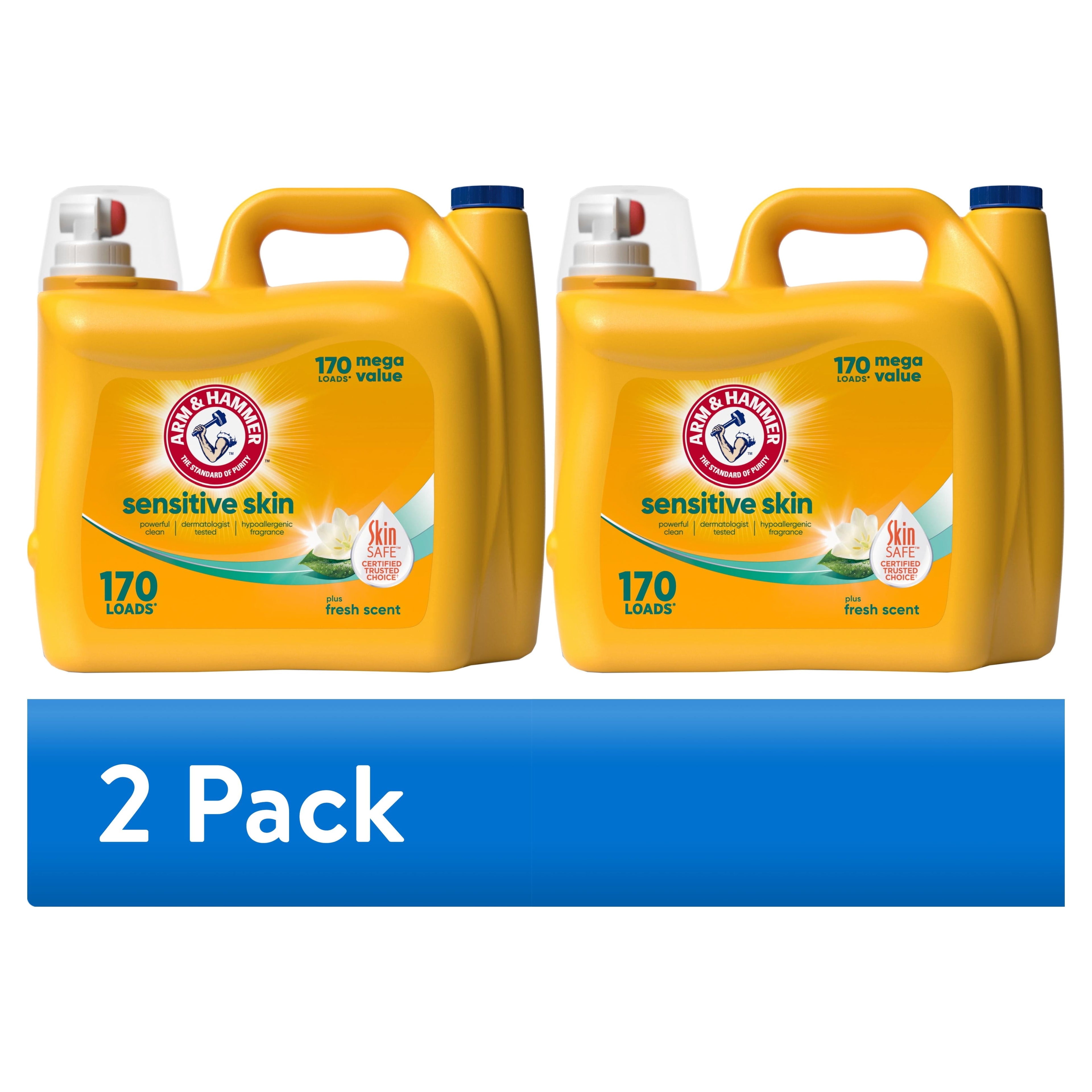 ARM & HAMMER Sensitive Skin Plus Fresh Scent, 170 Loads Liquid Laundry Detergent, 170 fl oz