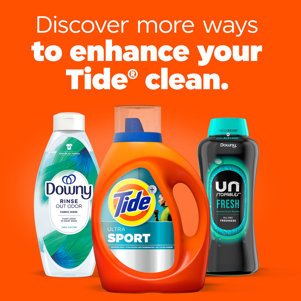 Tide Ultra Sport Liquid Laundry Detergent, Advanced Sweat + Stain Fighter, 63 fl oz, 44 Loads
