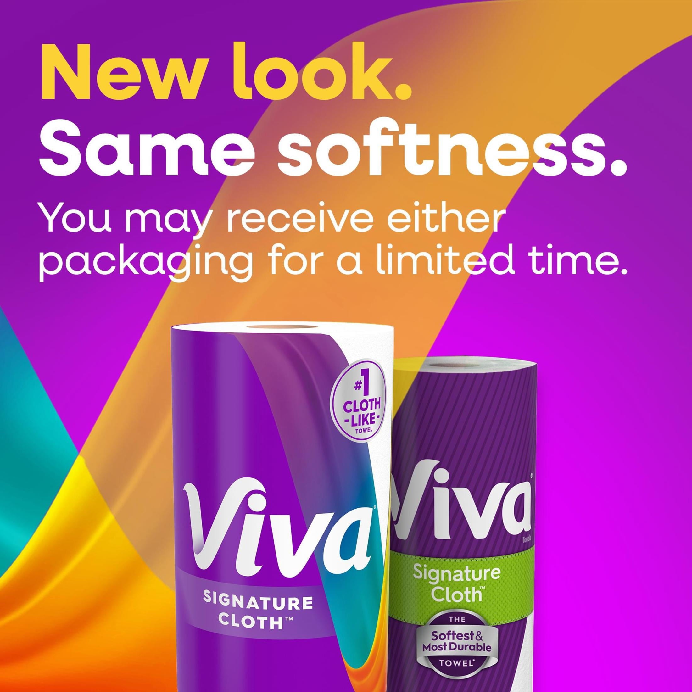 Viva Signature Cloth Paper Towels, 6 Double Rolls, 86 Sheets per Roll