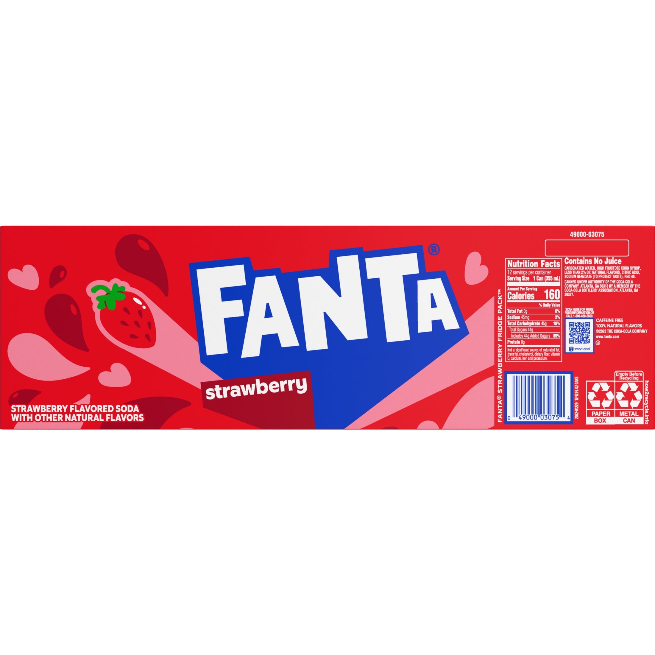 Fanta Strawberry Soda Pop Fridge Pack Cans, 12 fl oz, 12 Pack