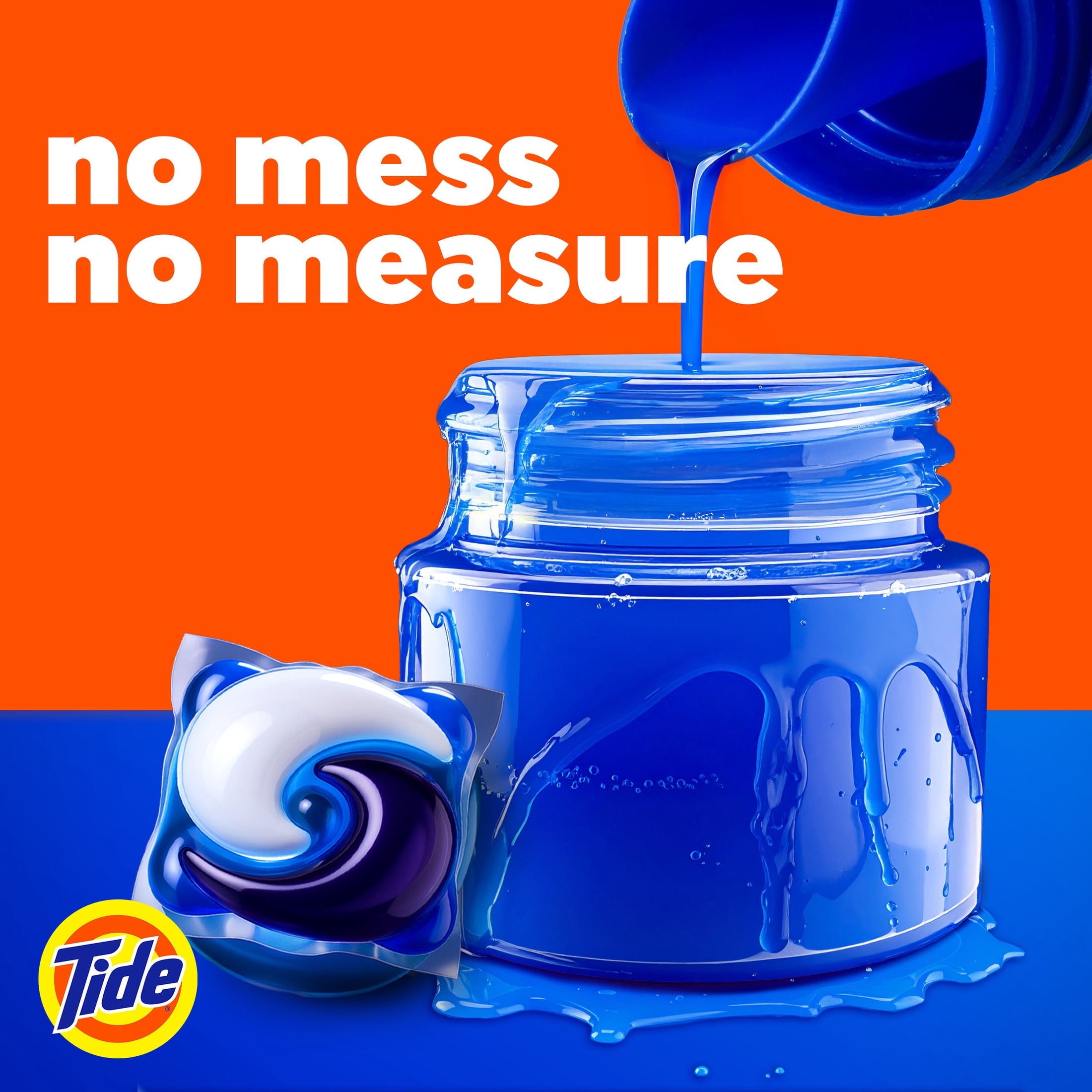 Tide Power PODS Laundry Detergent Soap Pacs with Odor Defense + Oxi, Original Scent, 57 Count