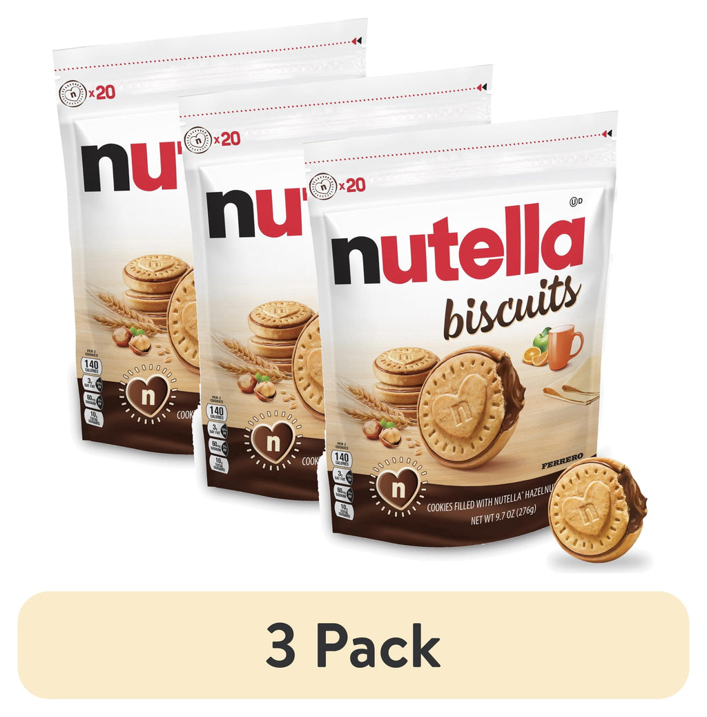Nutella Biscuits Cookies Filled with Nutella Hazelnut Spread, Sweet Snack Pack, 9.7 oz
