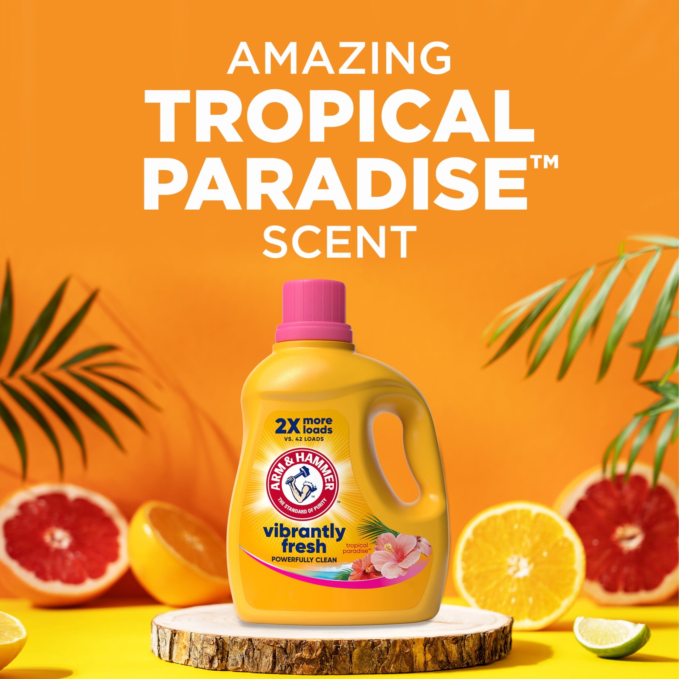 ARM & HAMMER Tropical Paradise, 89 Loads Liquid Laundry Detergent, 102.5 Fl oz
