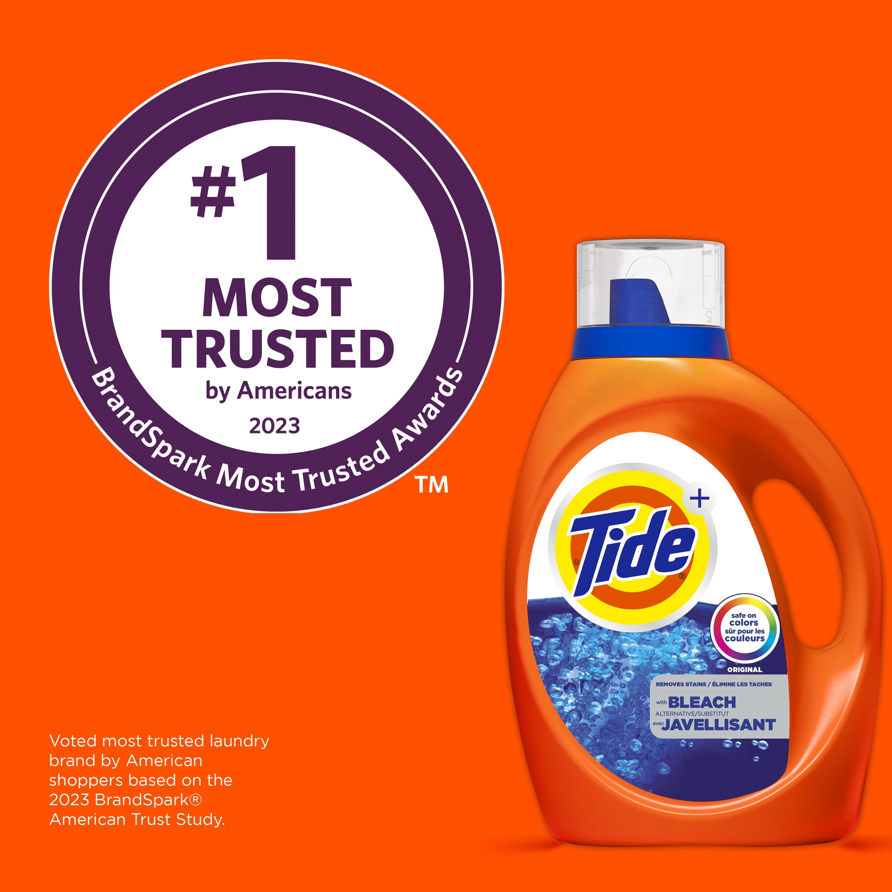 Tide Bleach Alternative Liquid Laundry Detergent, Original Scent, 84 fl oz, 59 Loads