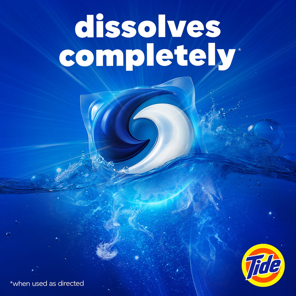 Tide Power PODS Laundry Detergent Soap Pacs with Odor Defense + Oxi, Original Scent, 57 Count