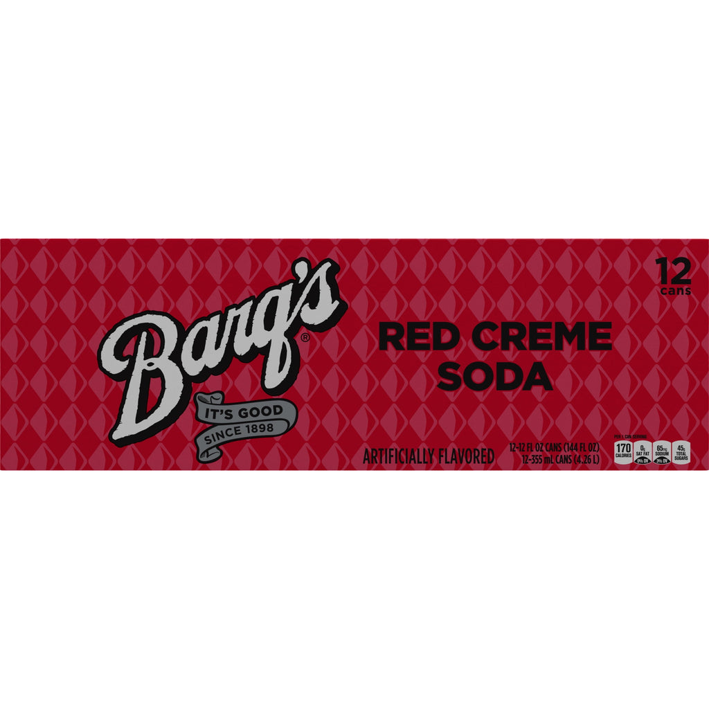 Barq's Red Creme Soda Pop Fridge Pack Cans, 12 fl oz, 12 Pack