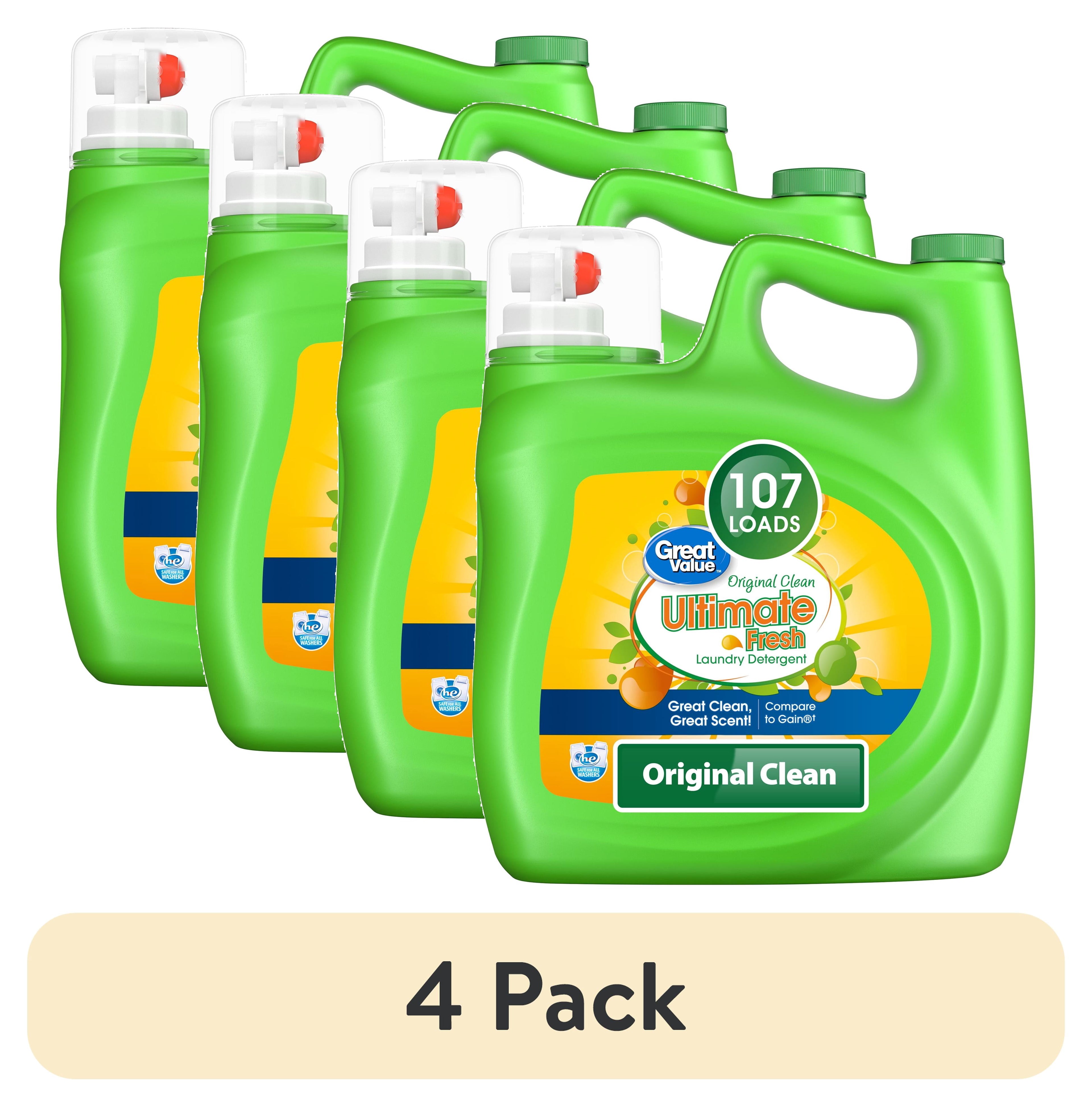 Great Value Ultimate Fresh Laundry Detergent, Original Clean, 154 fl oz, 107 Loads