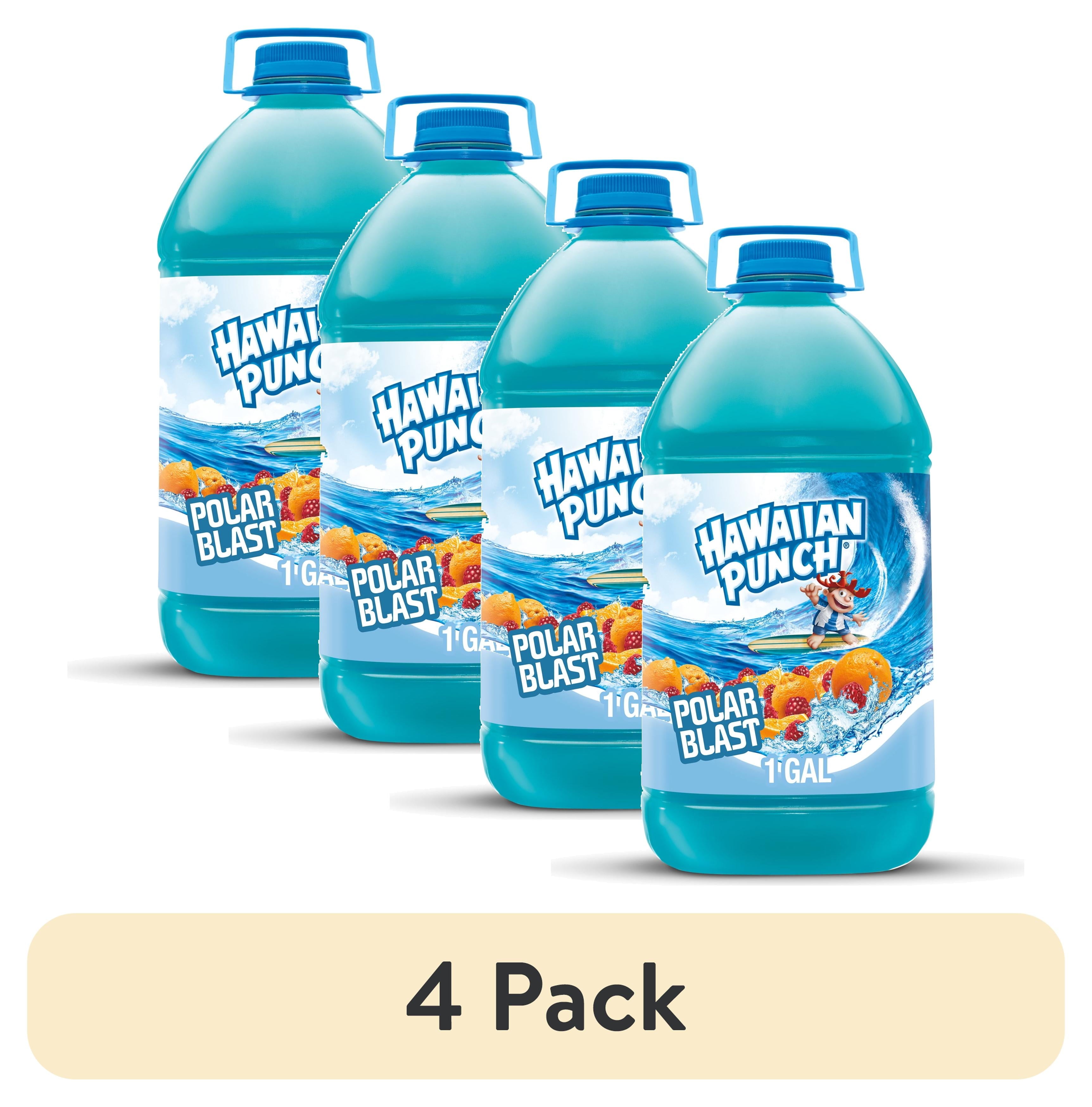 (4 pack) Hawaiian Punch Polar Blast, Juice Drink, 1 Gallon Bottle