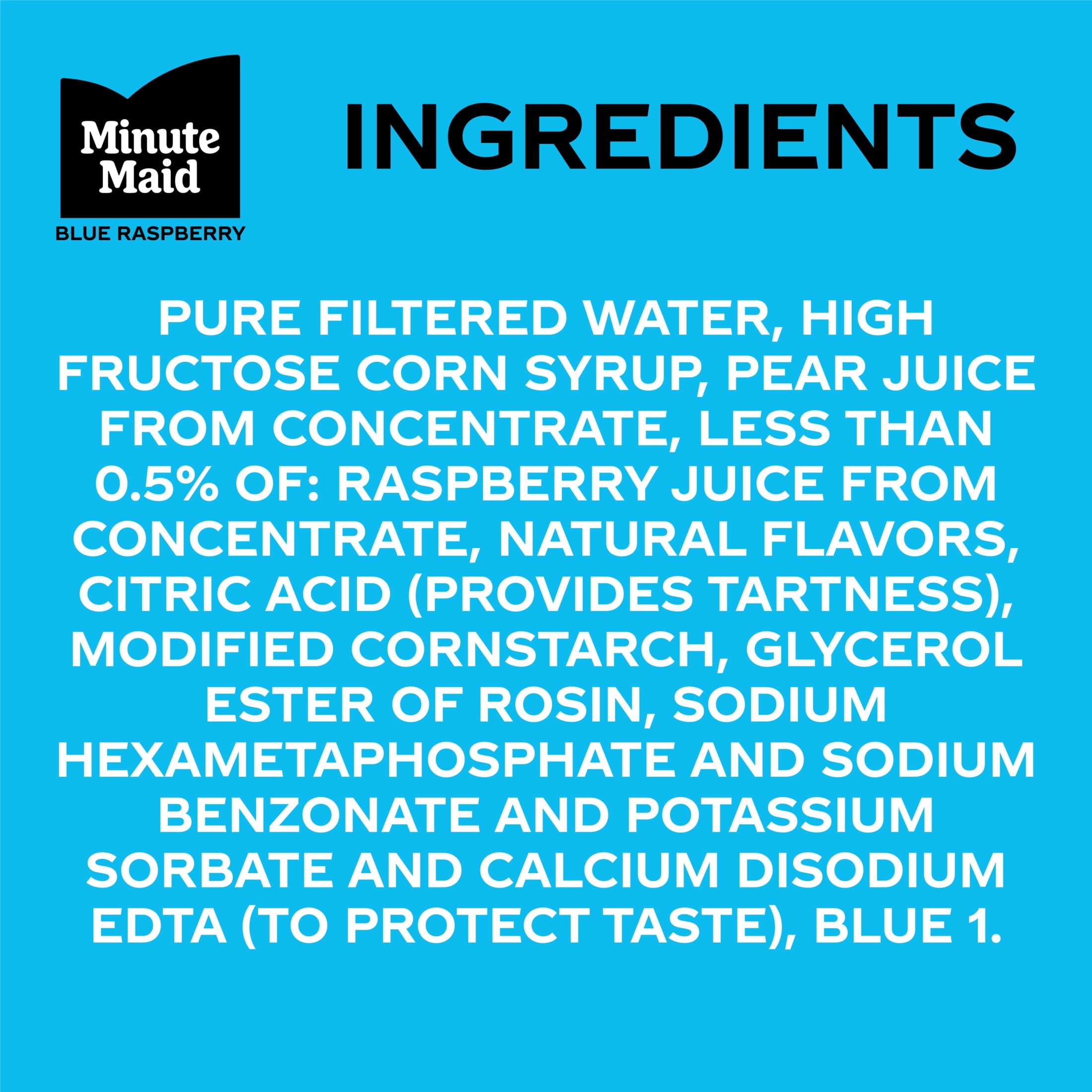 Minute Maid Blue Raspberry Juice Drink Bottle, 20 fl oz