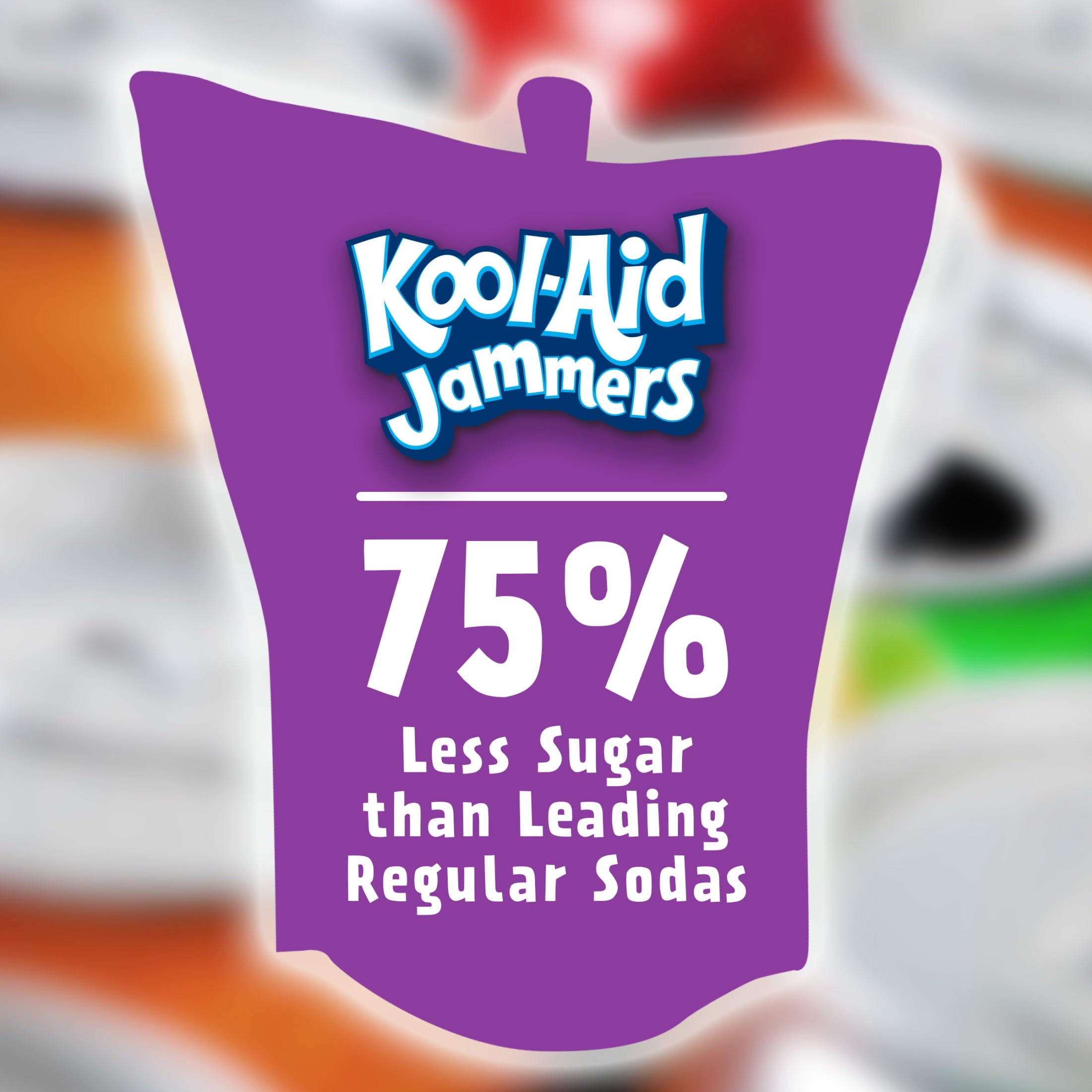 Kool-Aid Jammers Artificially Flavored Drink, 10 Pouches, for School Lunches and On-the-Go Hydration, Grape Flavor, Excellent Source of Vitamin C, 6 fl oz