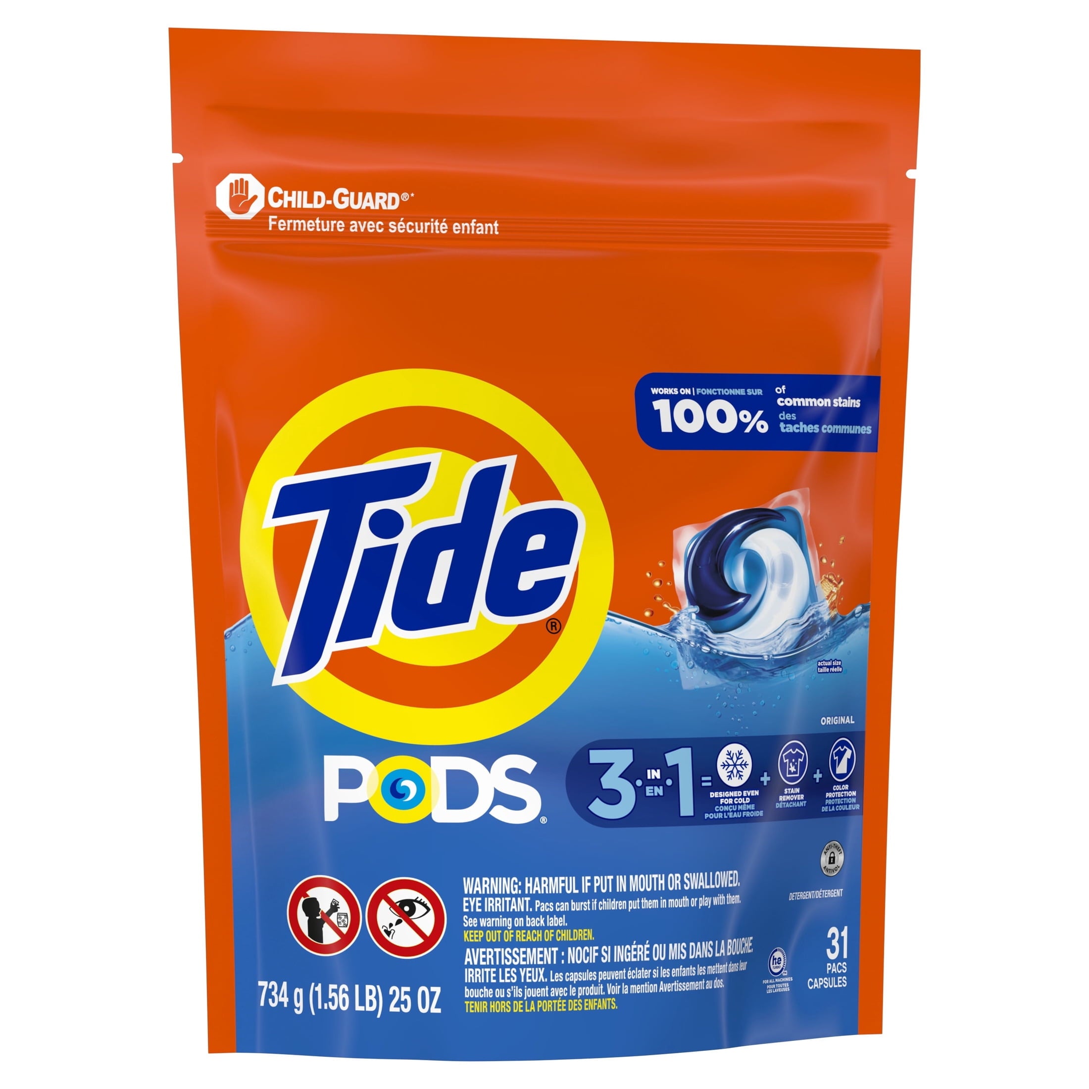 Tide PODS Laundry Detergent Packs, Original Scent, 31 Count