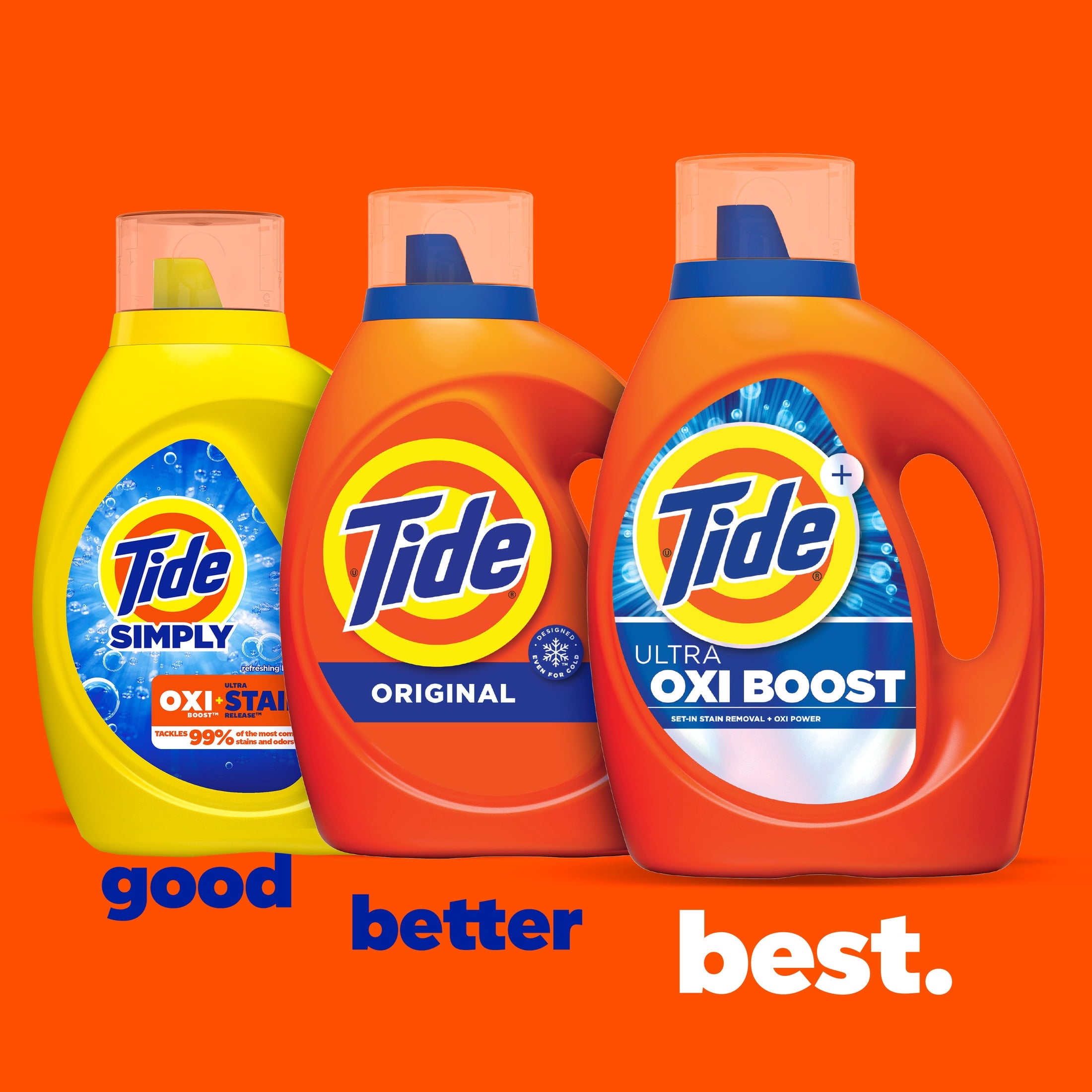 Tide Simply Laundry Detergent Liquid Oxi Boost + Ultra Stain Release, Refreshing Breeze Scent, 94 fl oz, 70 Loads