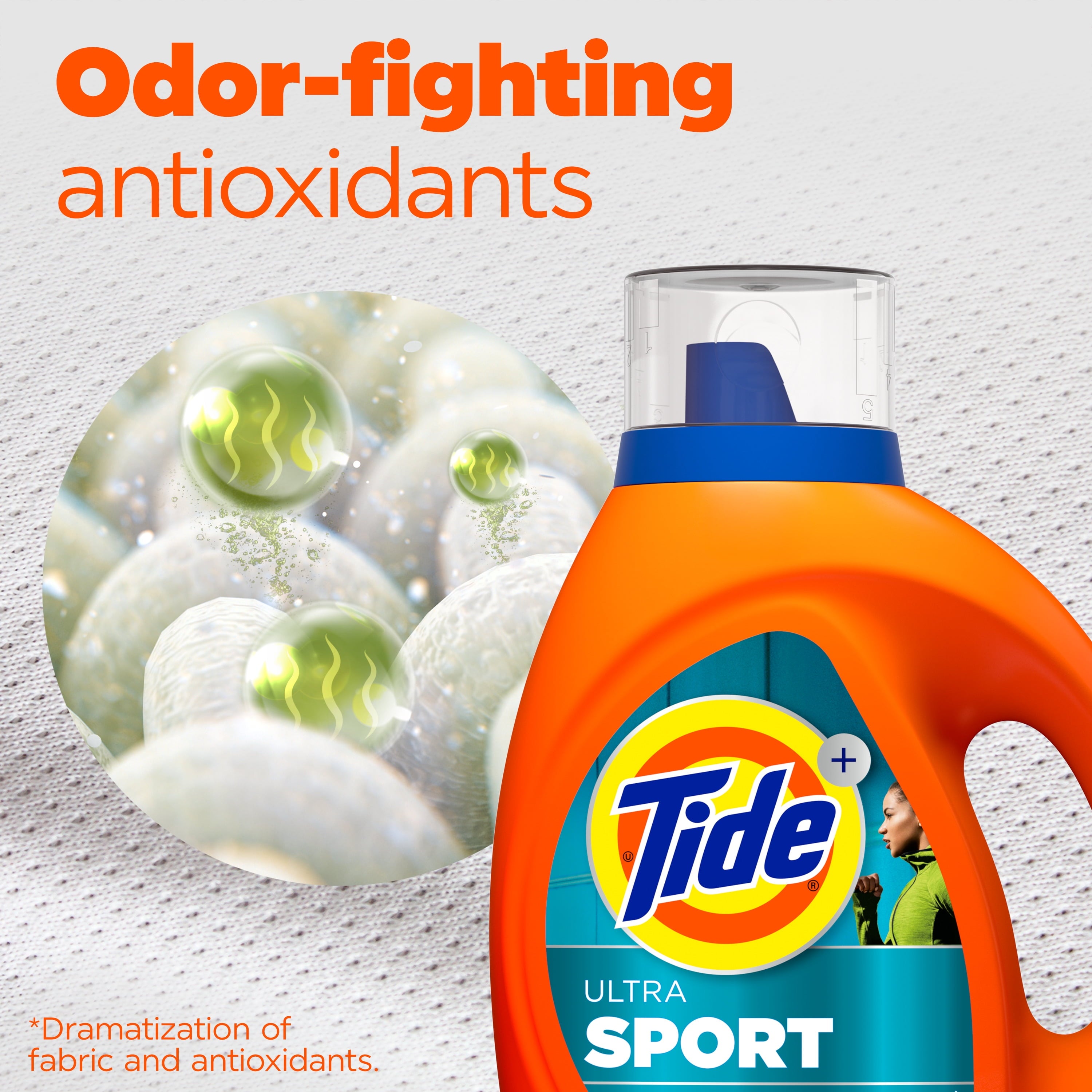 Tide Ultra Sport Liquid Laundry Detergent, Advanced Sweat + Stain Fighter, 63 fl oz, 44 Loads