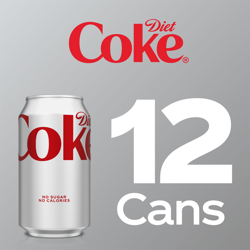 Diet Coke Soda Pop Cans, 12 fl oz, 24 Pack