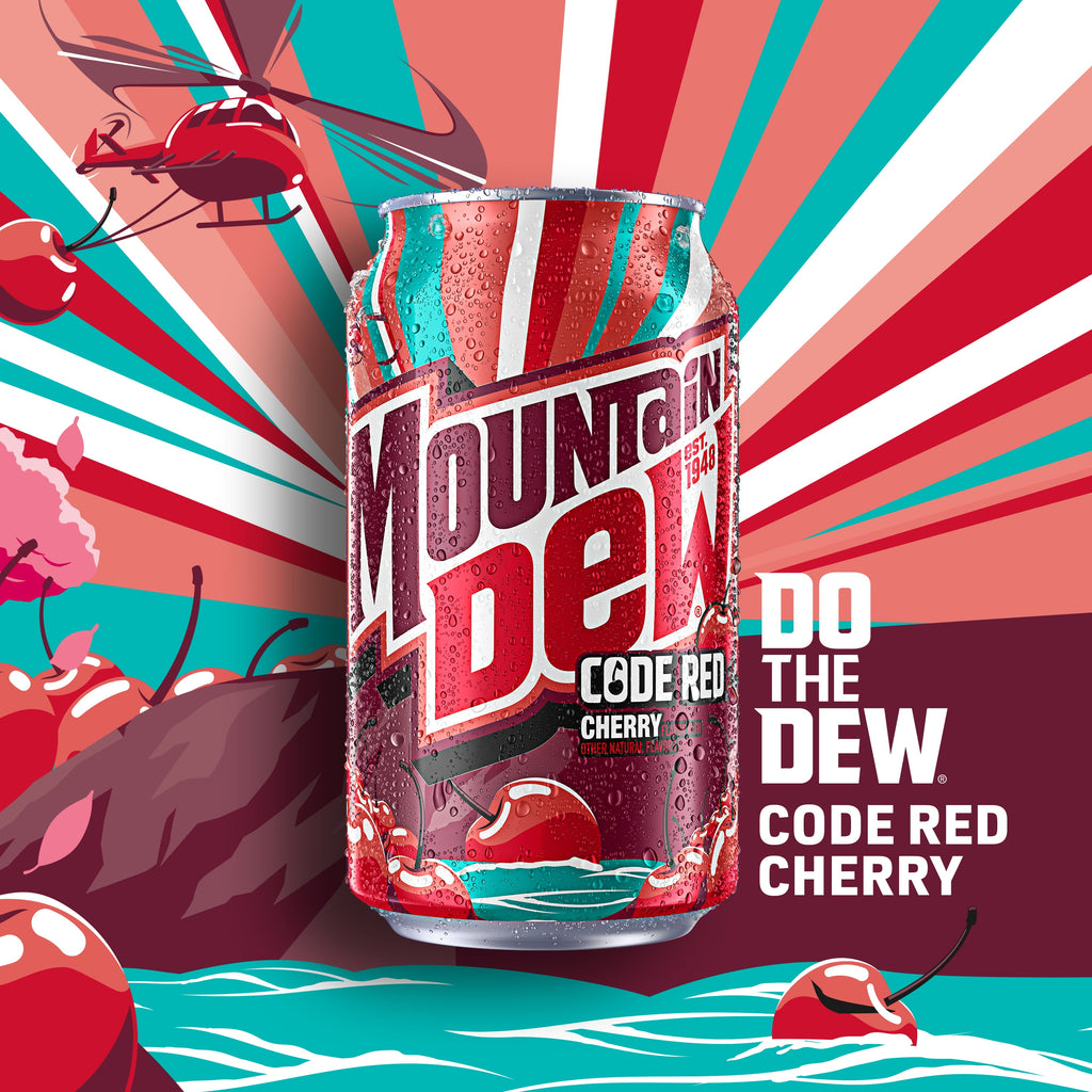 Mountain Dew Flavored Soda Pop Variety Pack, Original, Code Red, Voltage, 12 Ounce Cans, 18 Count