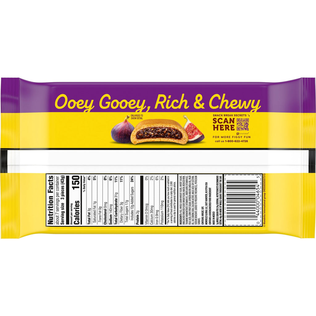 NEWTONS Soft Baked Real Fruit Fig Bars, Fig Cookies, 10 oz