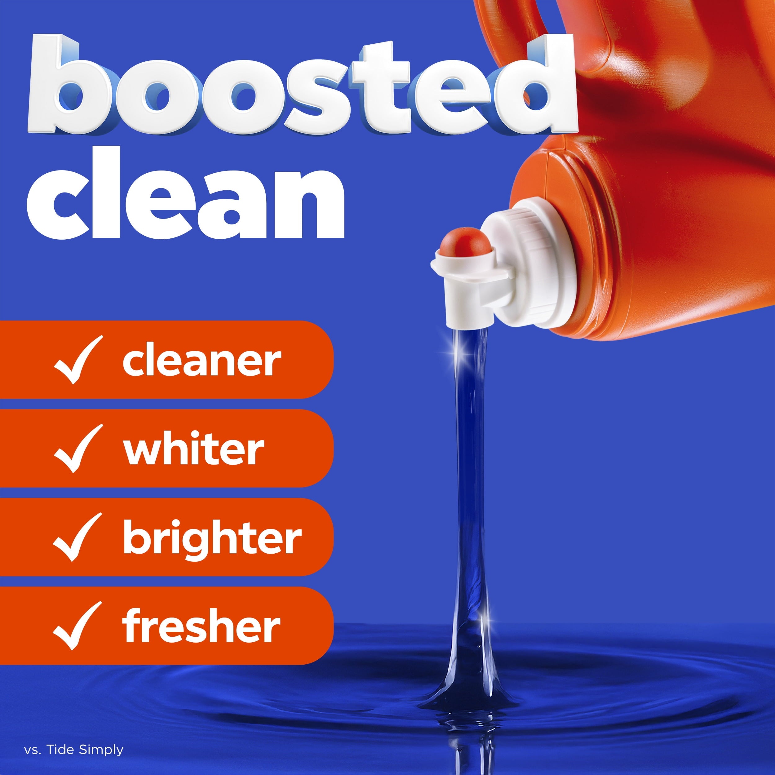 Tide Laundry Detergent Liquid, Clean Breeze Scent, 64 Loads, 80 fl oz, Works on 100% of Common Stains