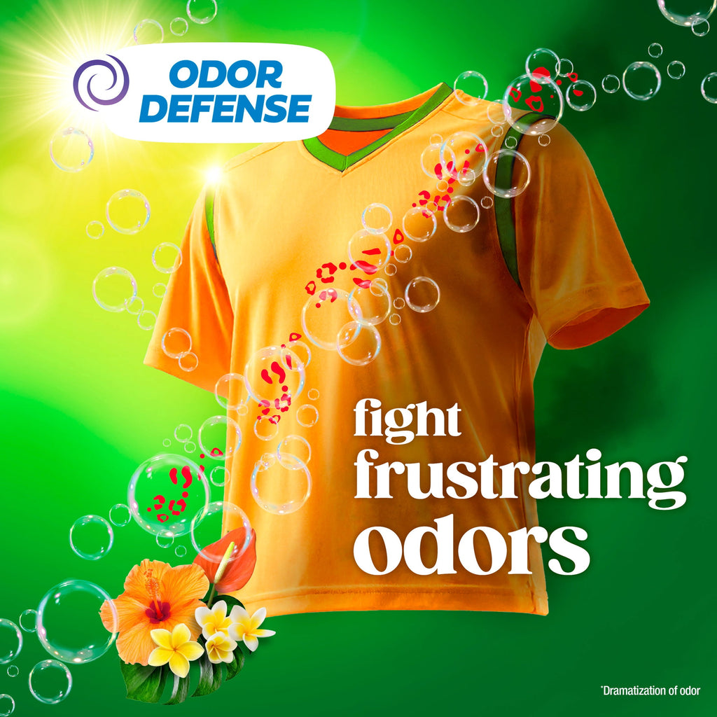 Gain Laundry Detergent Liquid, Now with Odor Defense, Island Fresh Scent, 81 fl oz, 61 Loads