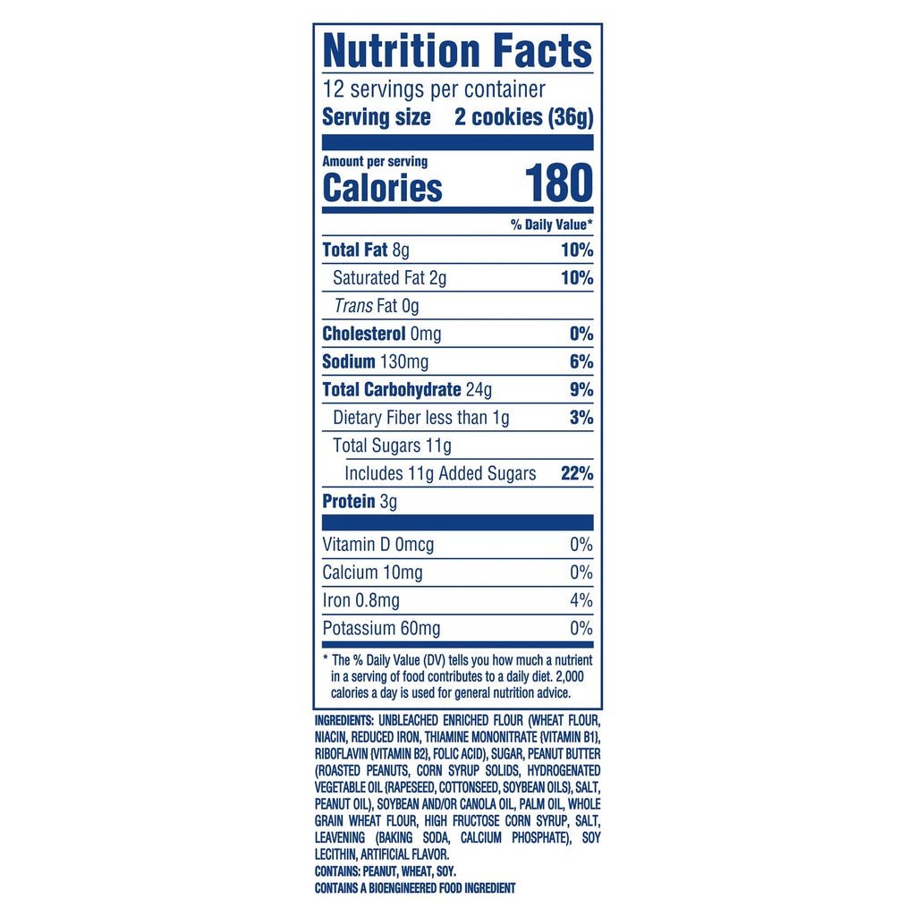NUTTER BUTTER Double Nutty Peanut Butter Sandwich Cookies, Family Size, 15.27 oz