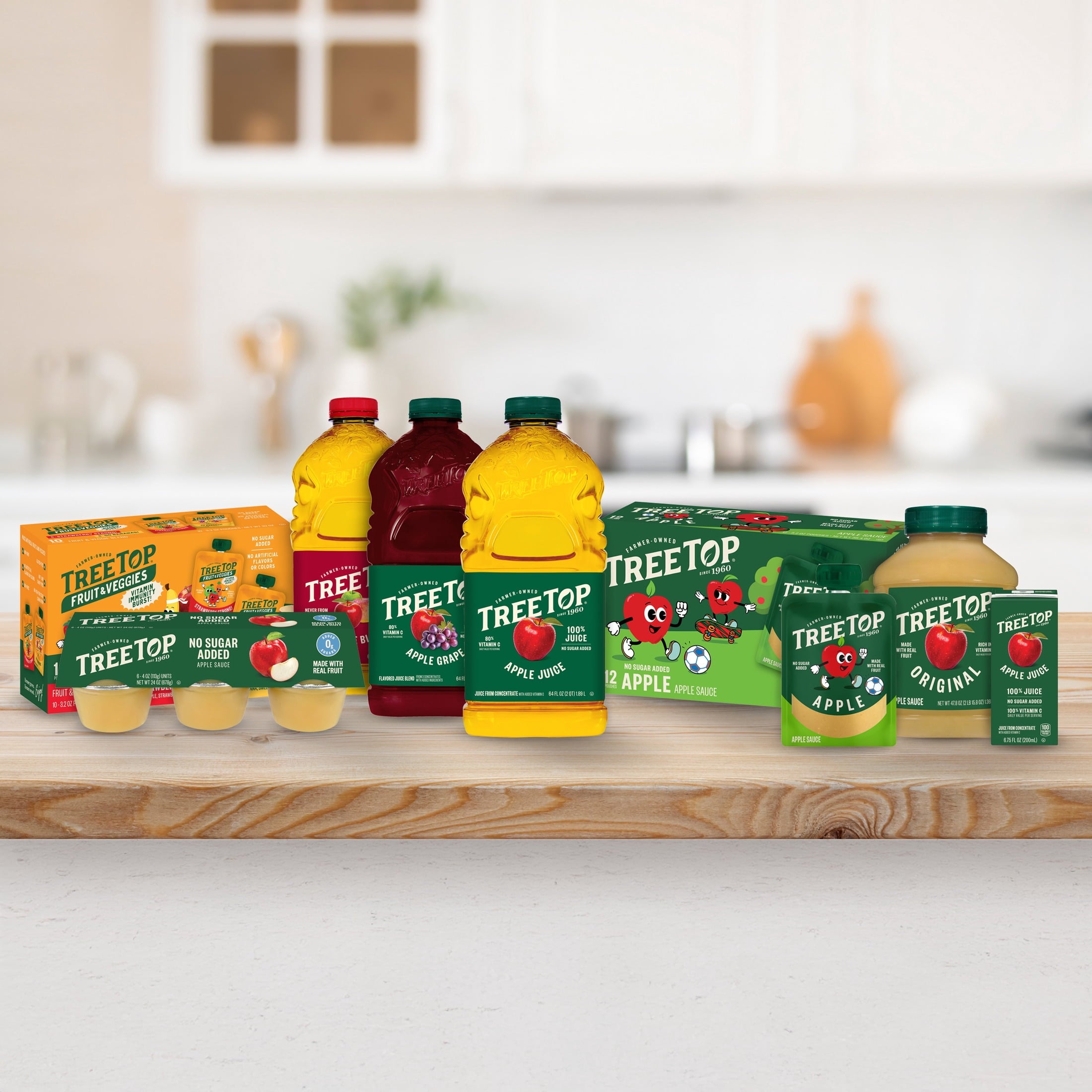 Tree Top 100% Juice Apple Grape, No Sugar Added, 64 fl Oz