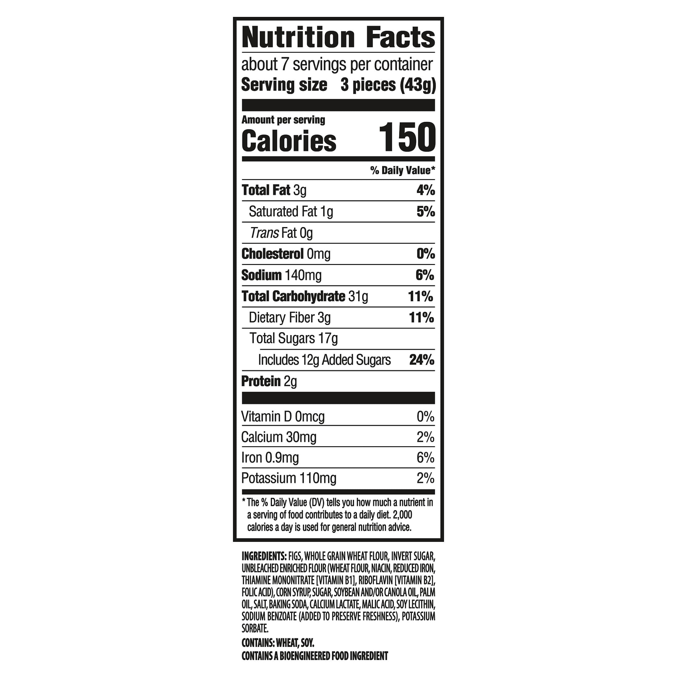 NEWTONS Soft Baked Real Fruit Fig Bars, Fig Cookies, 10 oz