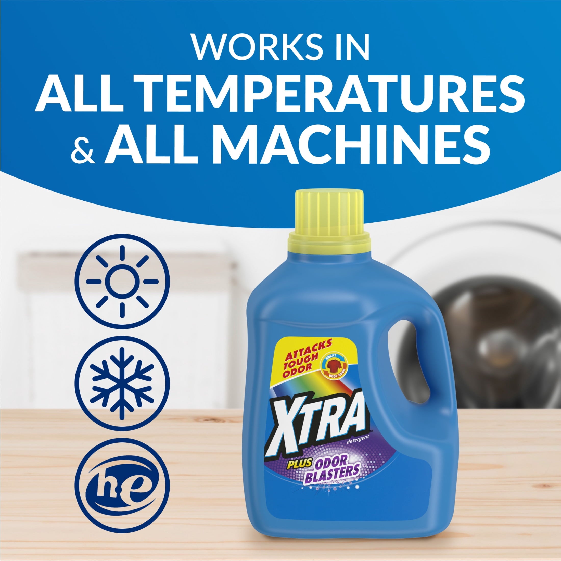 XTRA Laundry Detergent Liquid Plus Odor Blasters, 131 Loads, 203.1 Fl Oz