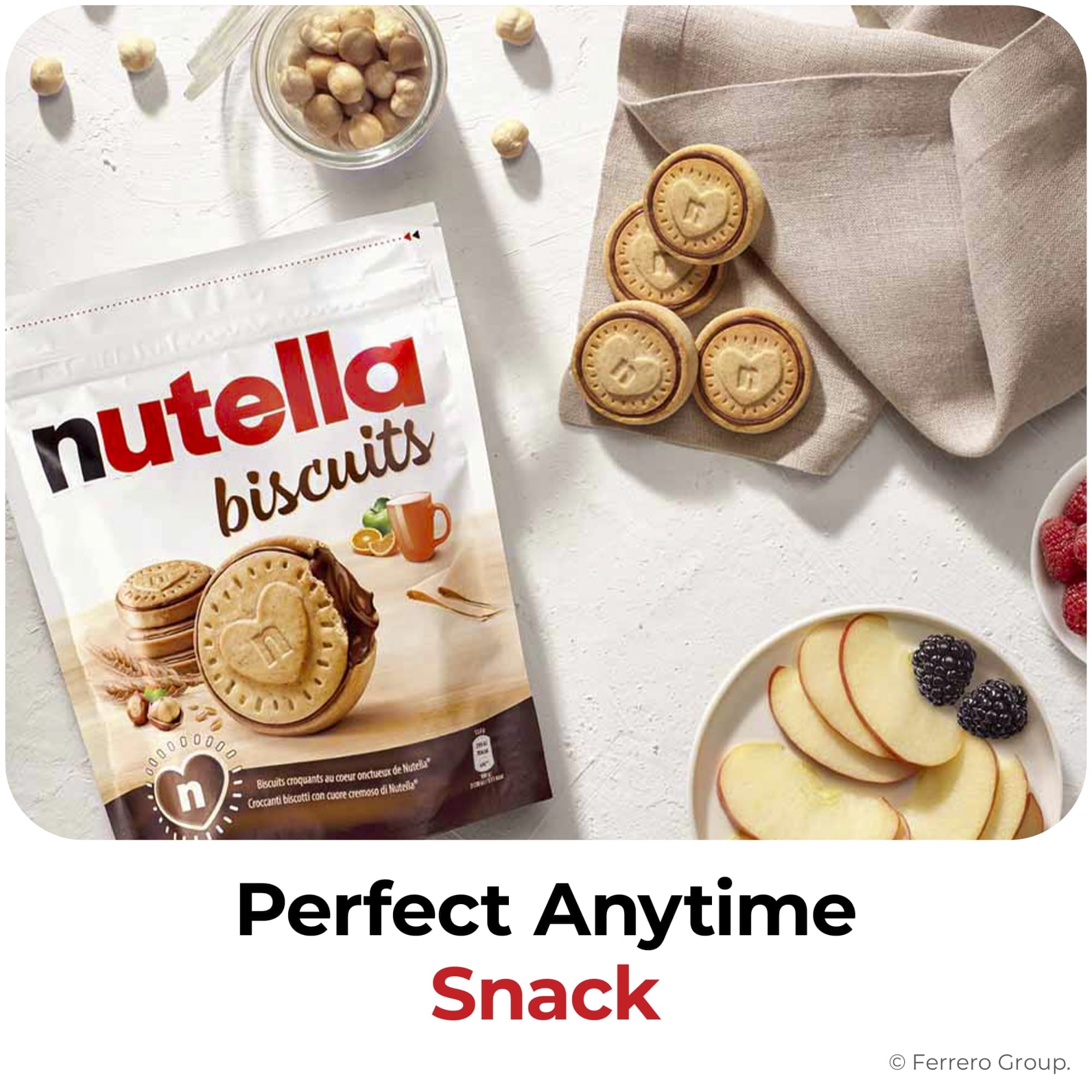 Nutella Biscuits Cookies Filled with Nutella Hazelnut Spread, Sweet Snack Pack, 9.7 oz