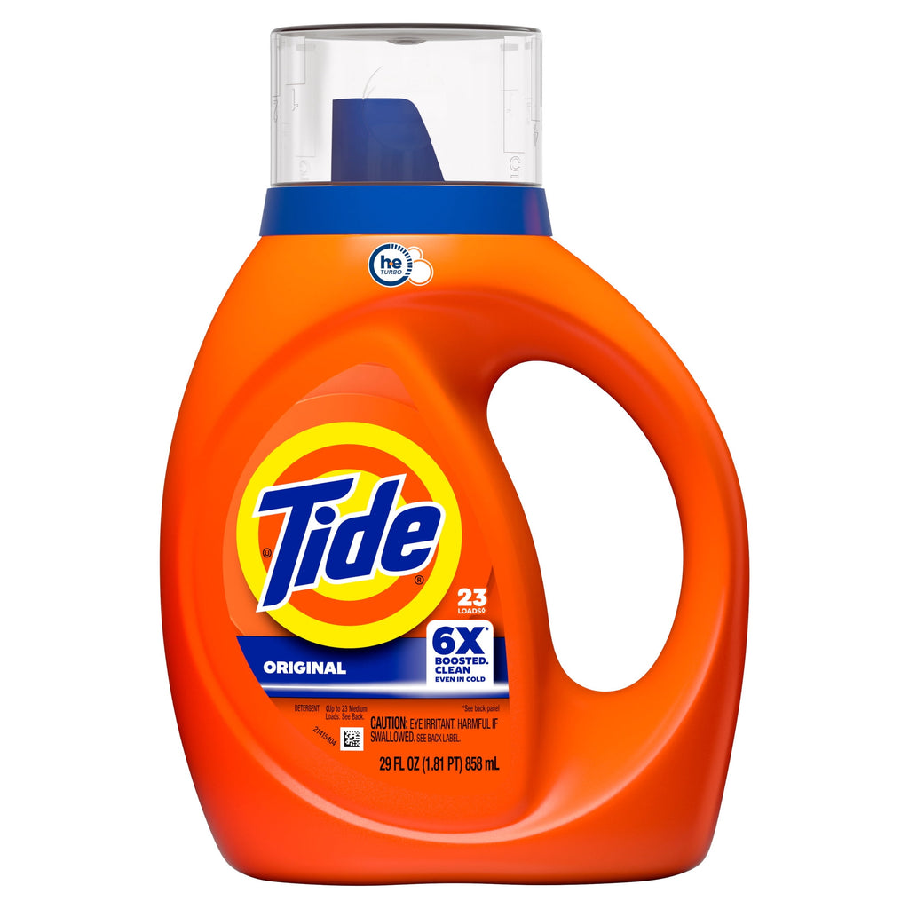 Tide Laundry Detergent Liquid with 6X Boosted Cleaning Power, Original Scent, 125 fl oz, 100 Loads