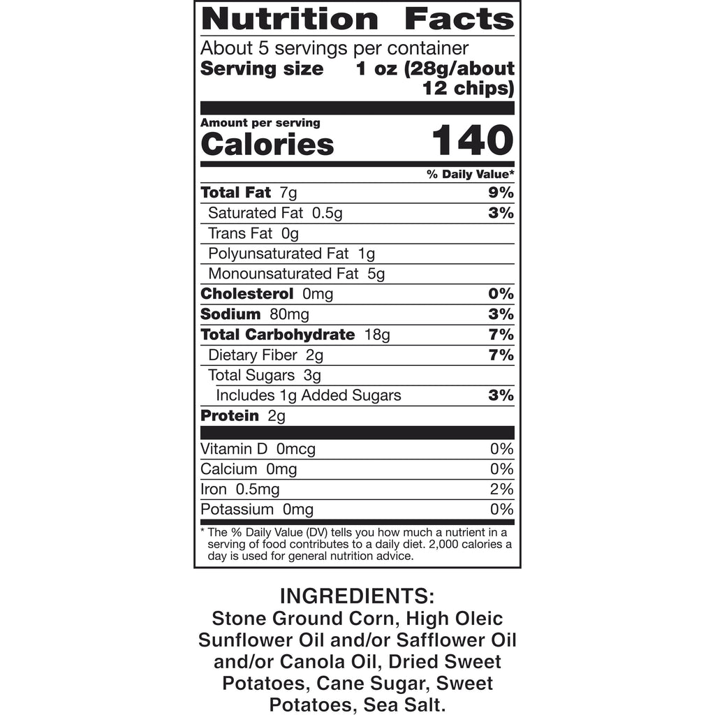 Food Should Taste Good Tortilla Chips, Sweet Potato, Gluten Free, 5.5 oz