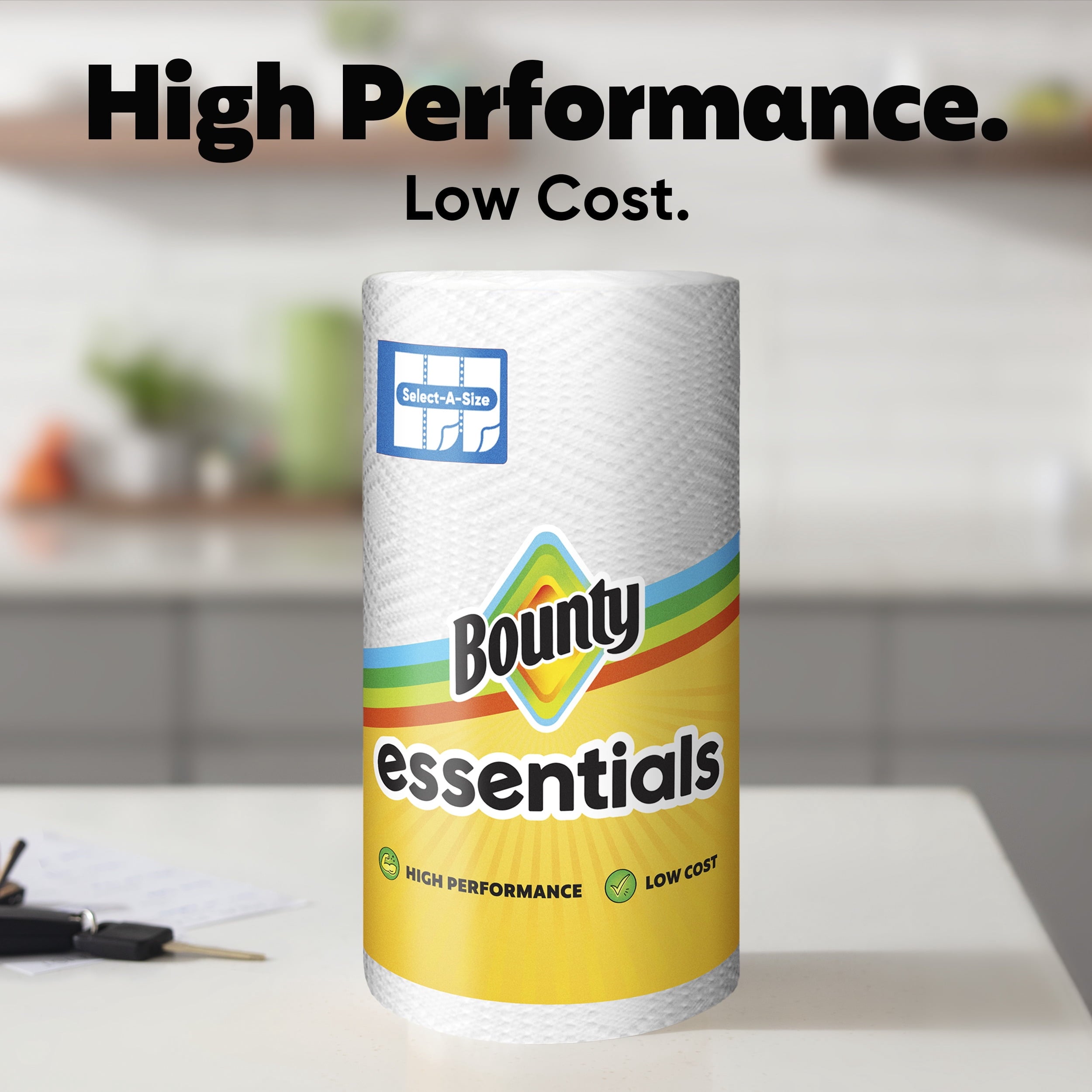 Bounty Essentials Paper Towels Select-a-Size, 6 Triple Rolls