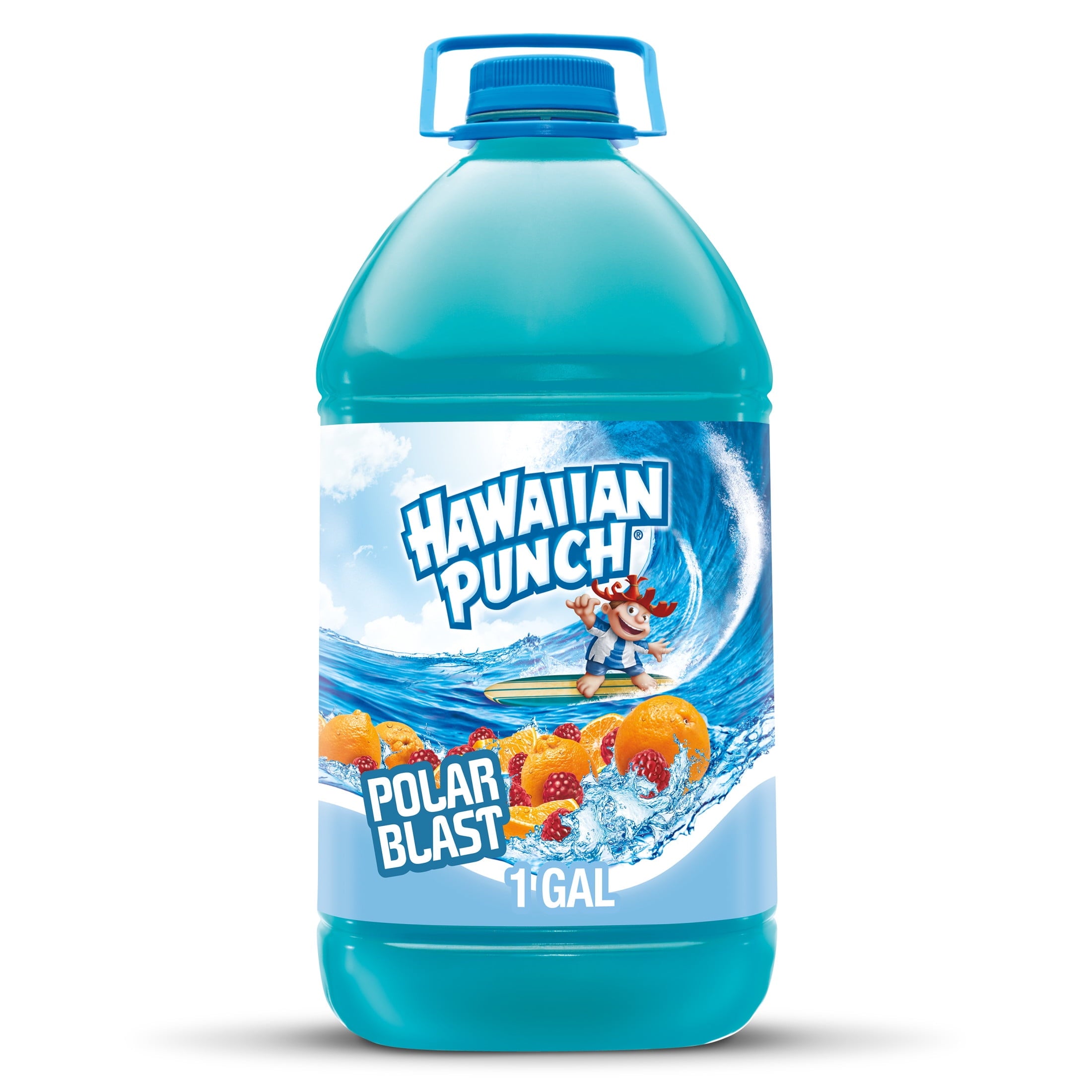 (4 pack) Hawaiian Punch Polar Blast, Juice Drink, 1 Gallon Bottle
