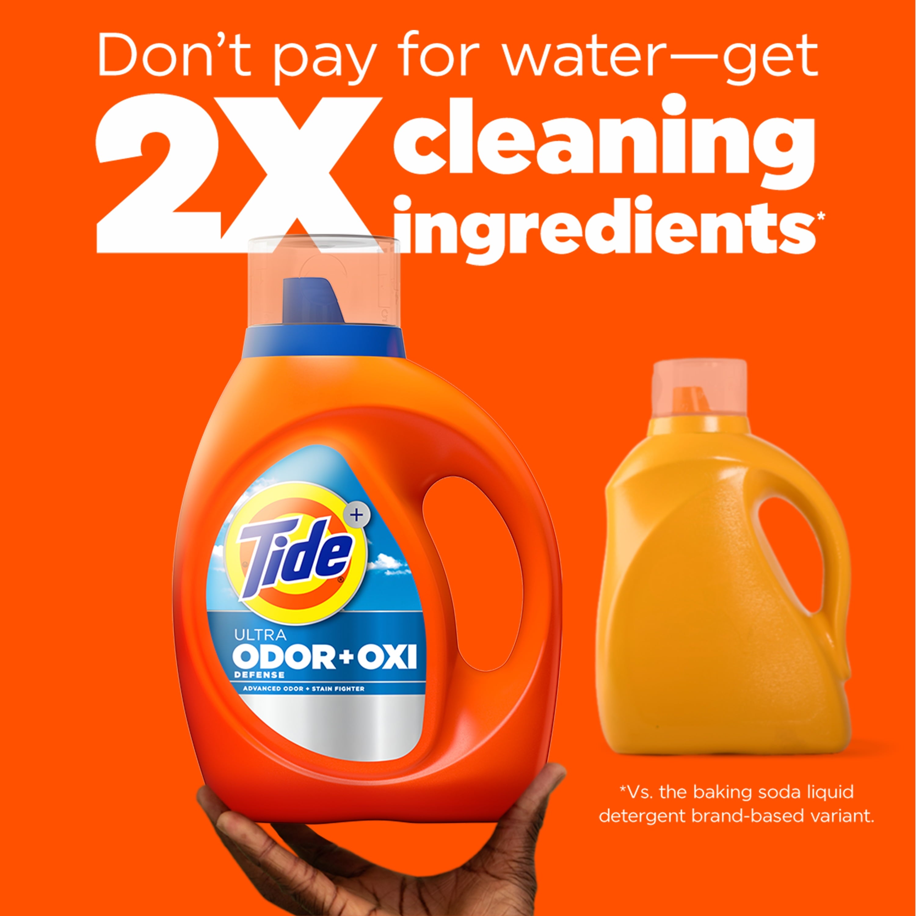 Tide Ultra Odor Defense Plus Oxi Liquid Laundry Detergent, 55 fl oz, 39 Loads
