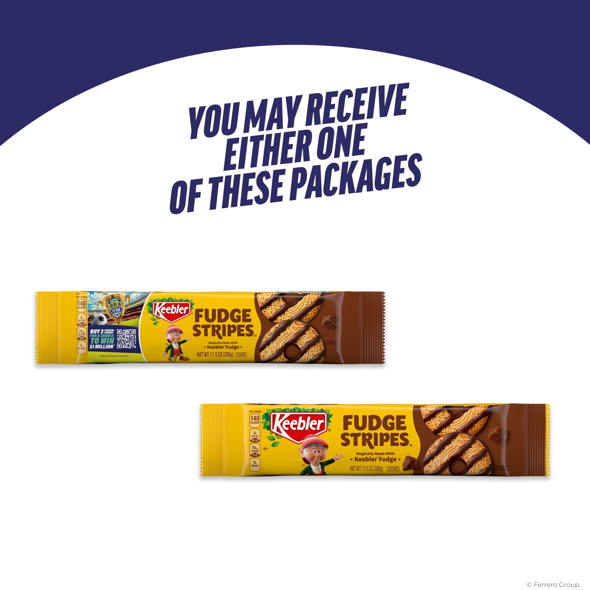 Keebler Fudge Stripes, Original Shortbread Cookies Coated in Keebler Fudge, 11.5 oz